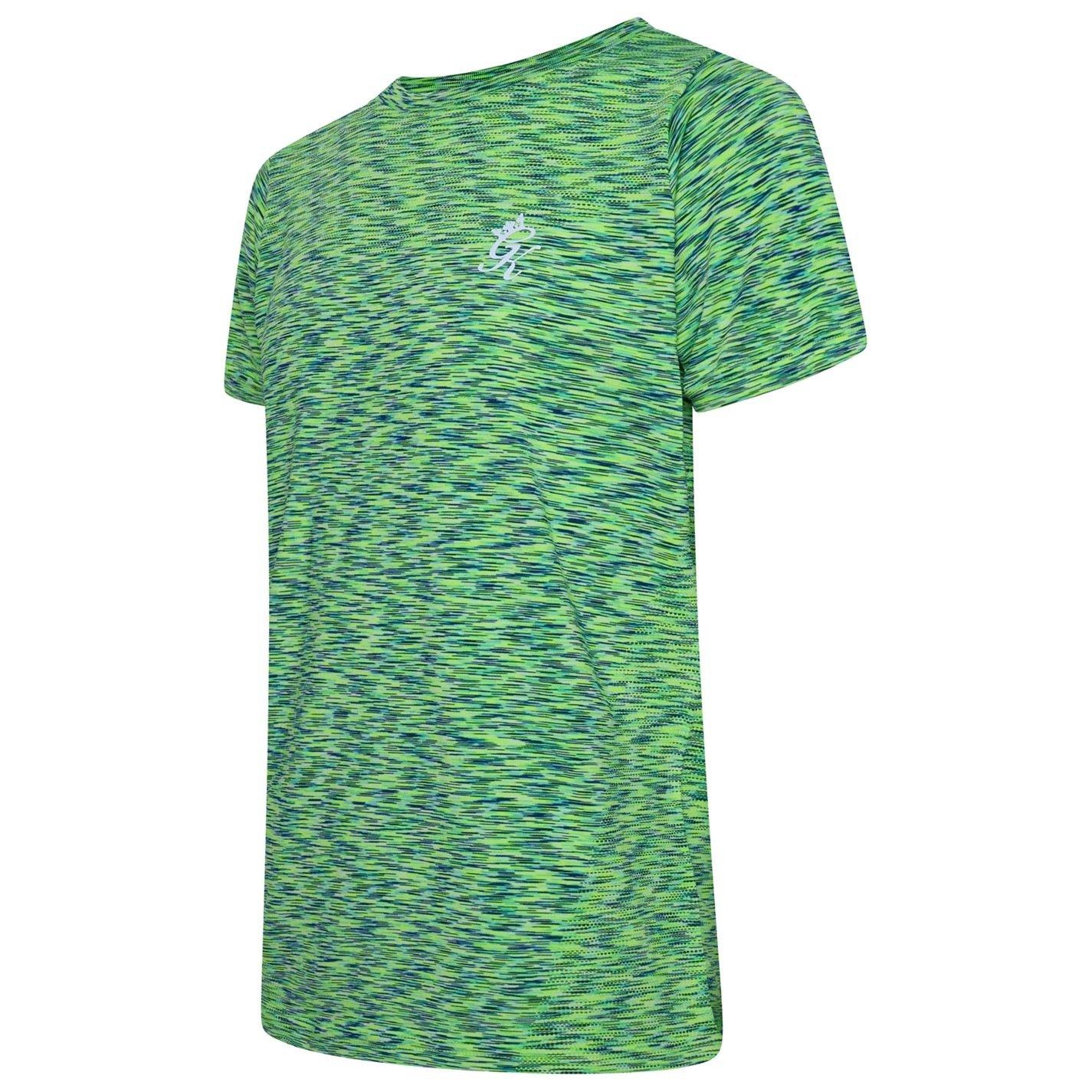 Limoen/Marineblauw - Gym King - Short-Sleeve Performance Gym Top - 6