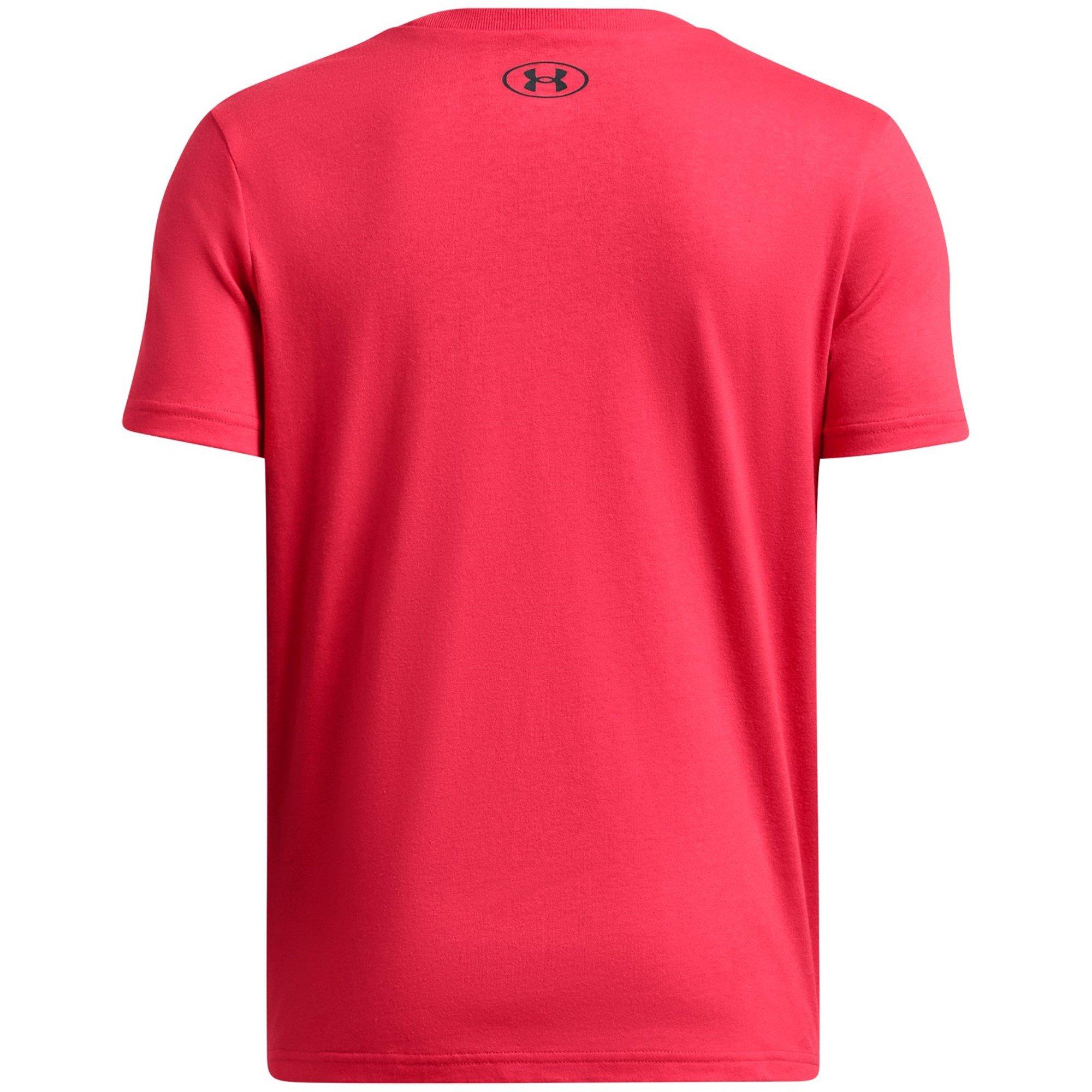 Rood - Under Armour - Kids' B Glitch Lockertag Short Sleeve Performance Gym Top - 2
