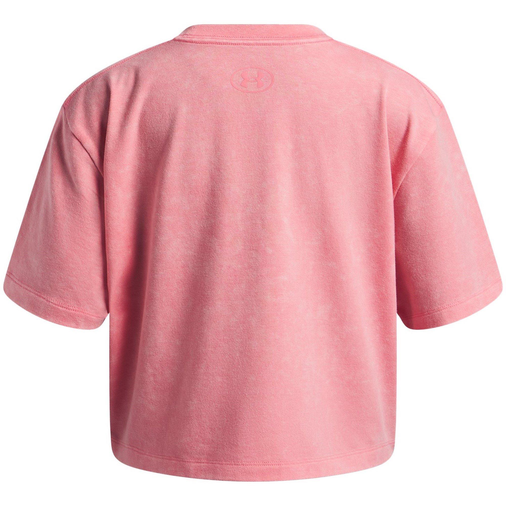Pink/White - Under Armour - Kids Rival Short Sleeve Top - 2