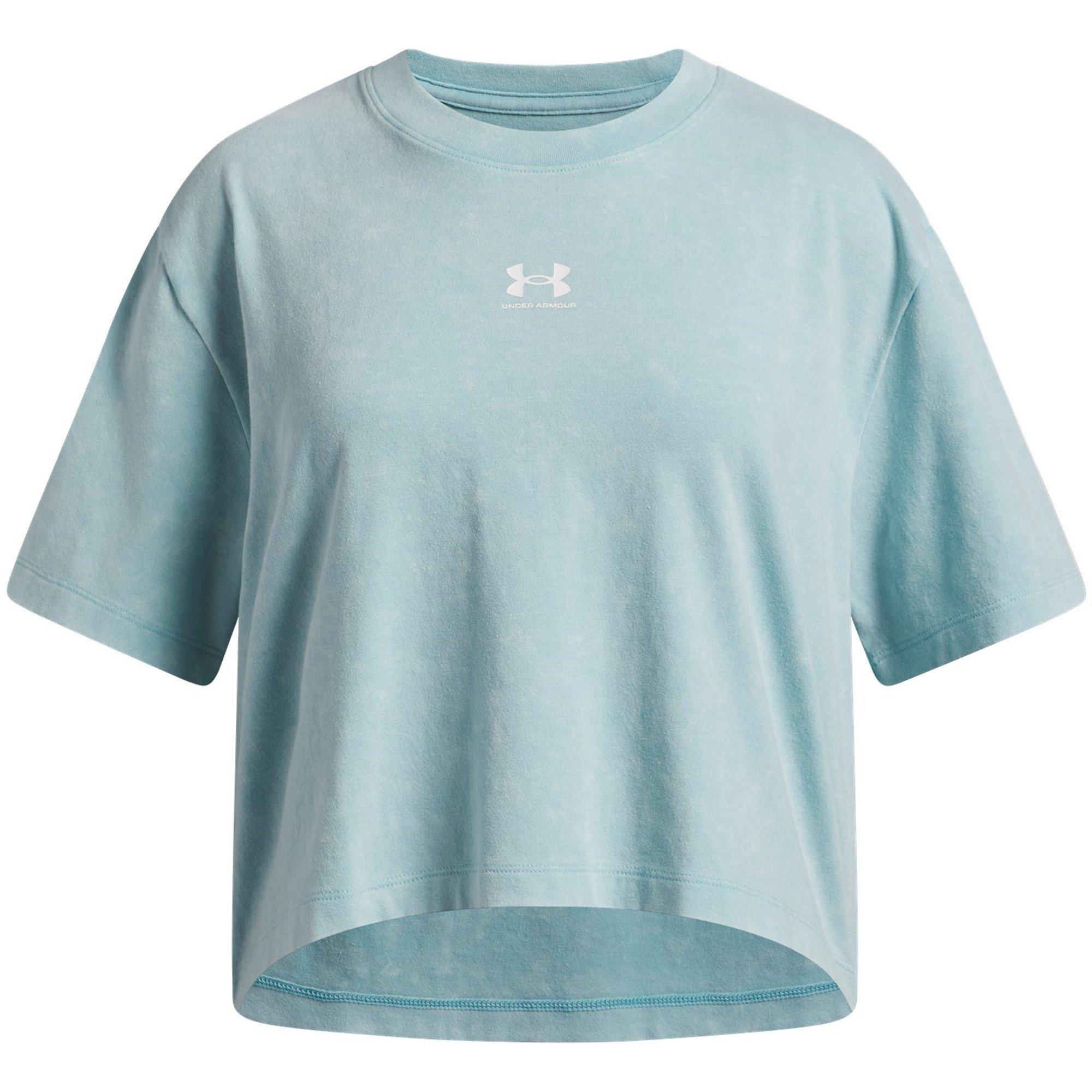 Blue Haze/White - Under Armour - Kids Rival Short Sleeve Top - 1
