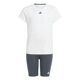 adidas Train Essentials T Shirt and Shorts Set Juniors