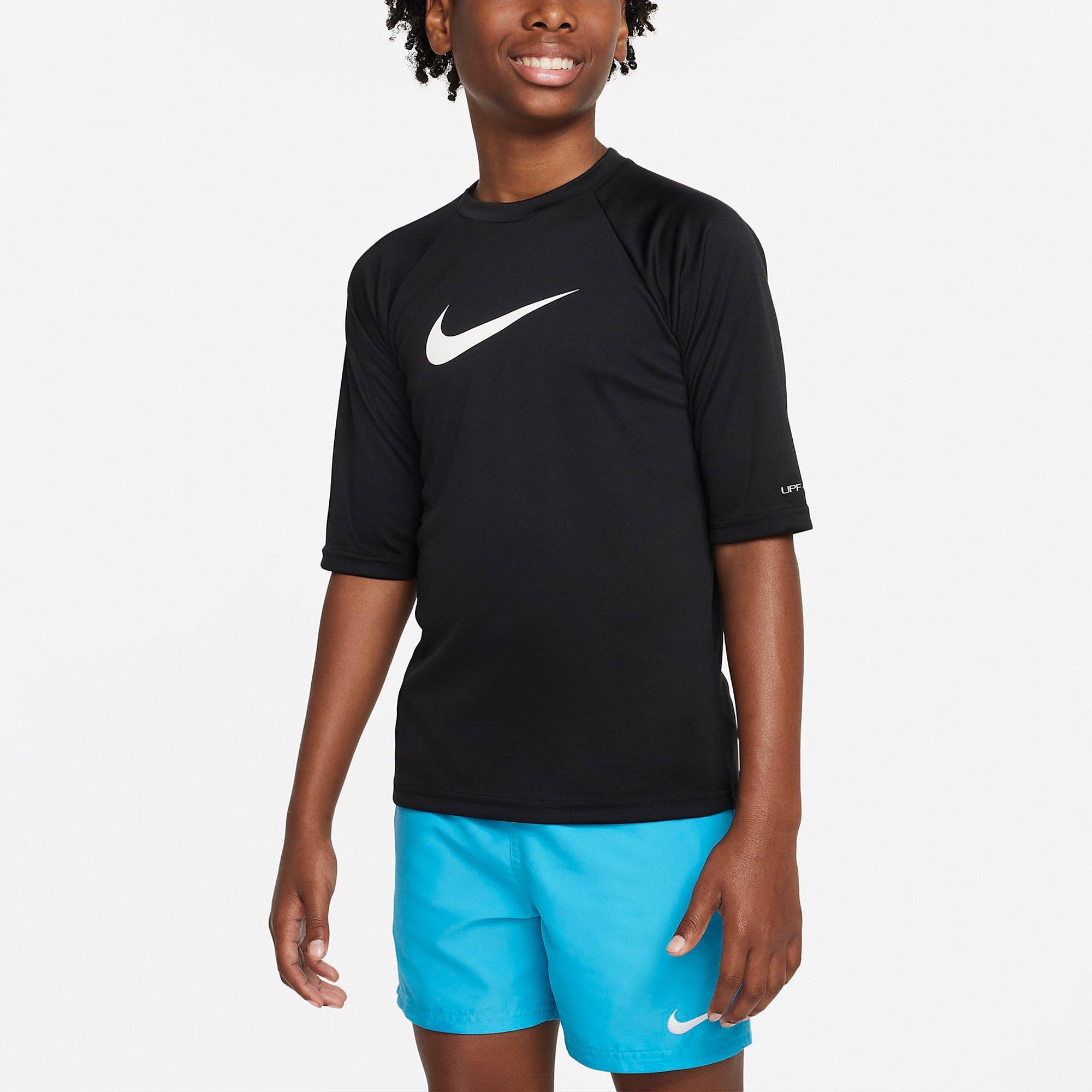 Black - Nike - Short Sleeve Hydroguard T-Shirt Juniors - 1