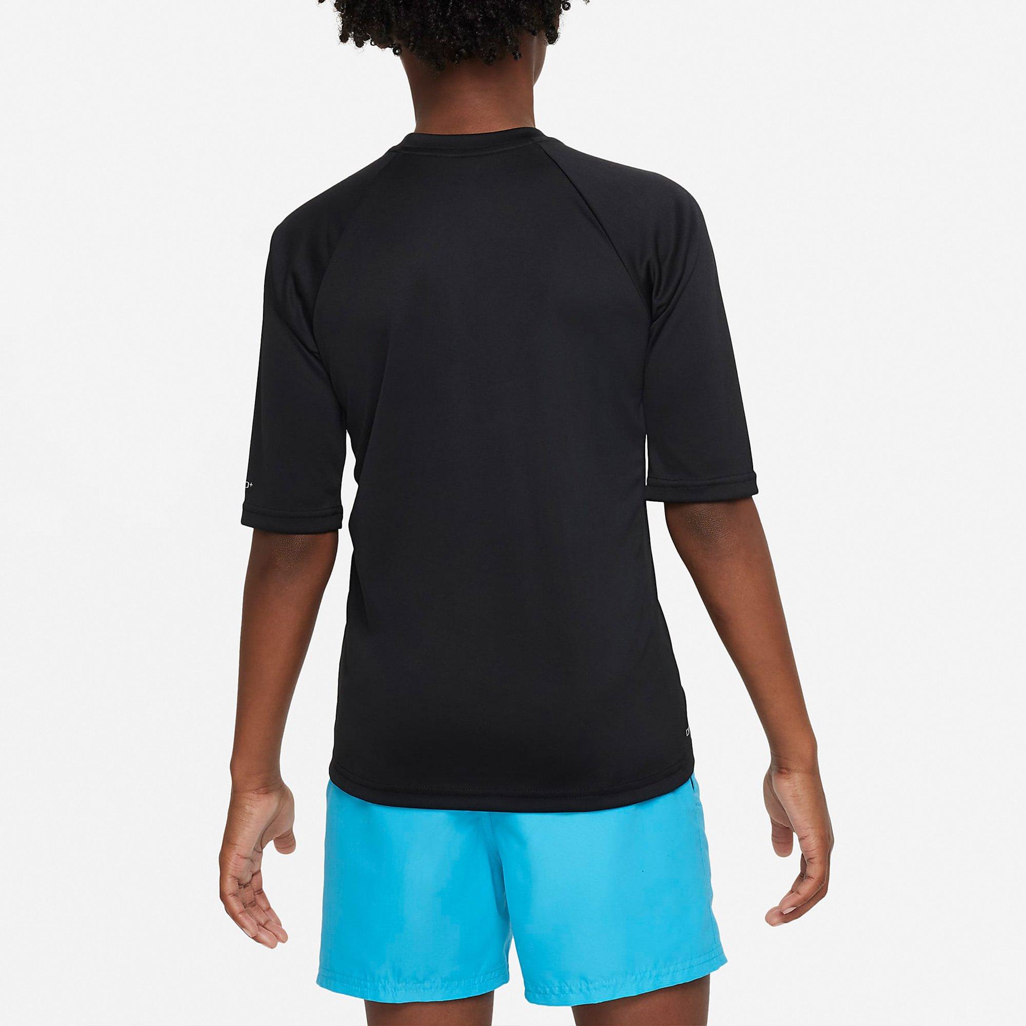 Black - Nike - Short Sleeve Hydroguard T-Shirt Juniors - 2