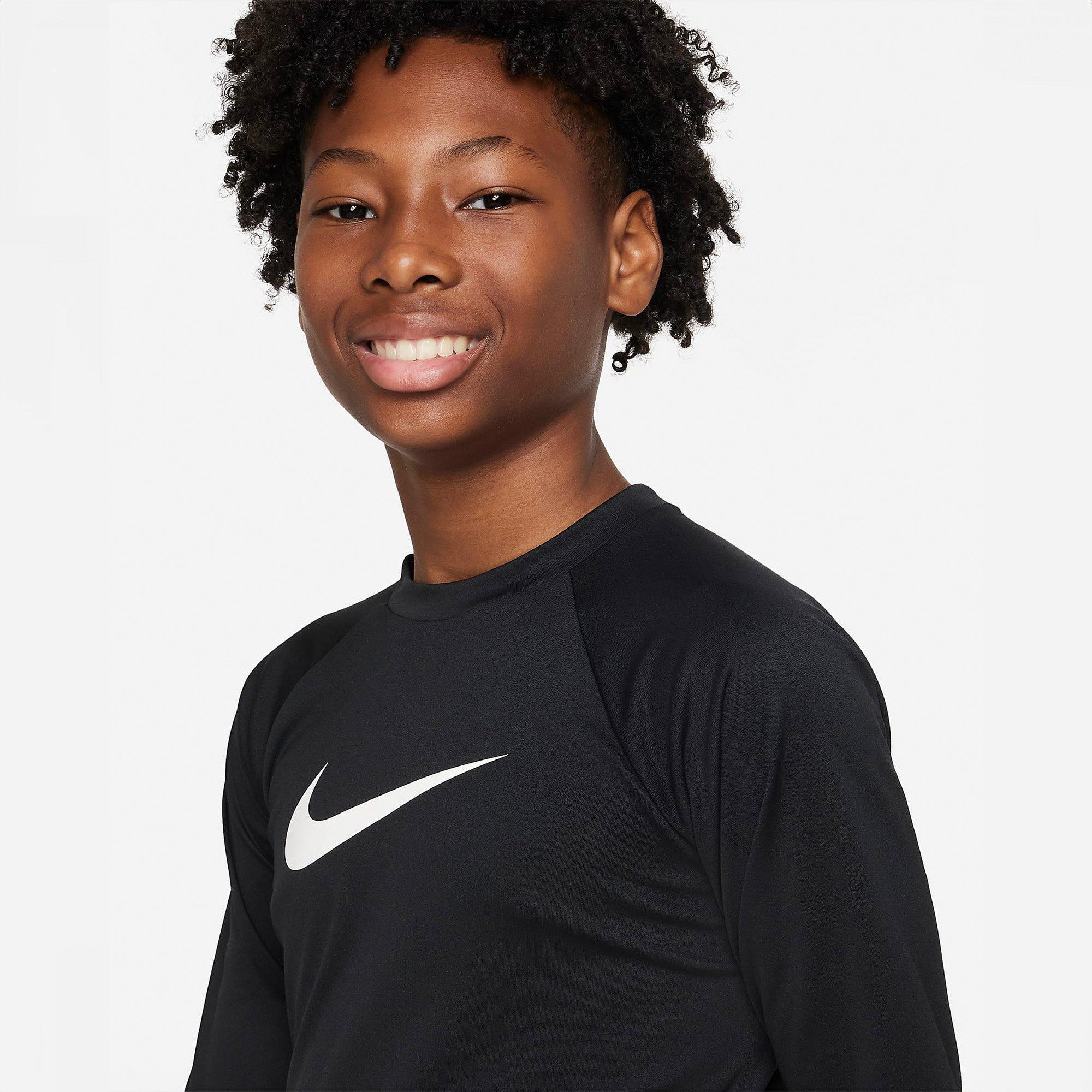 Black - Nike - Short Sleeve Hydroguard T-Shirt Juniors - 3