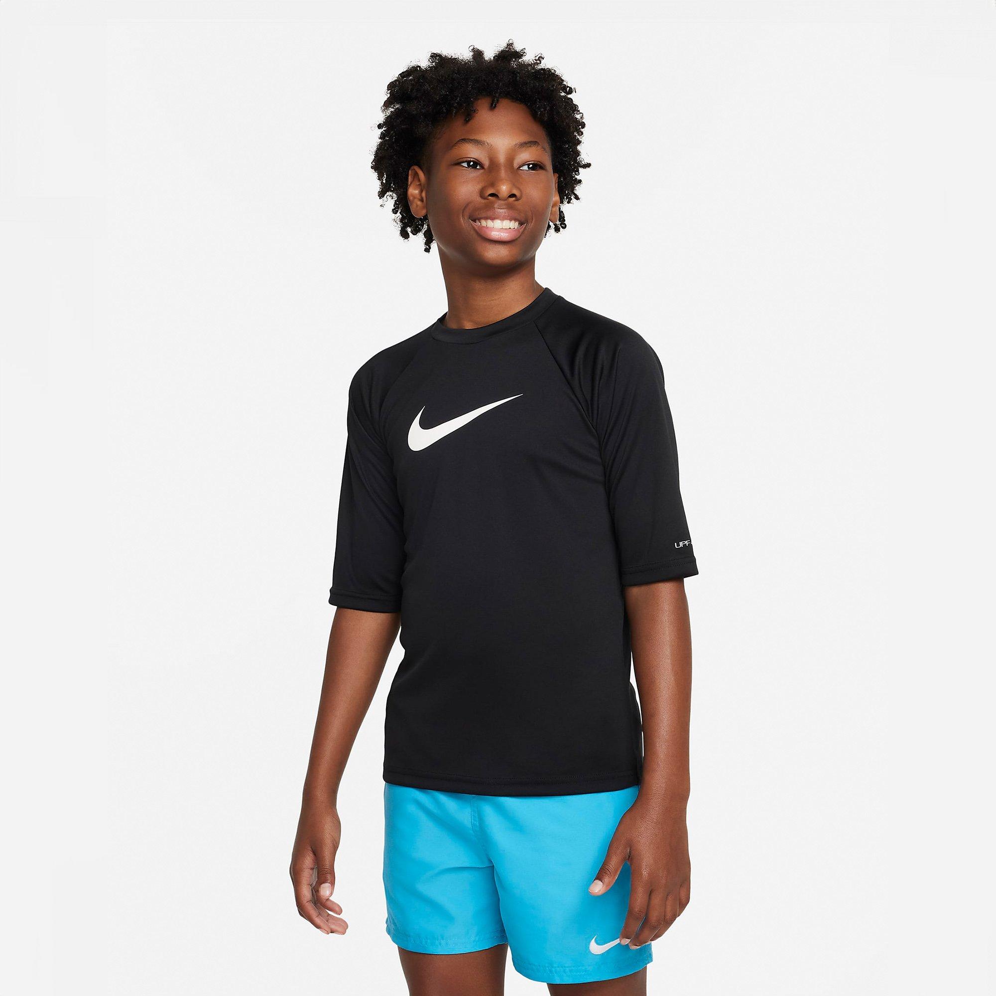 Black - Nike - Short Sleeve Hydroguard T-Shirt Juniors - 6