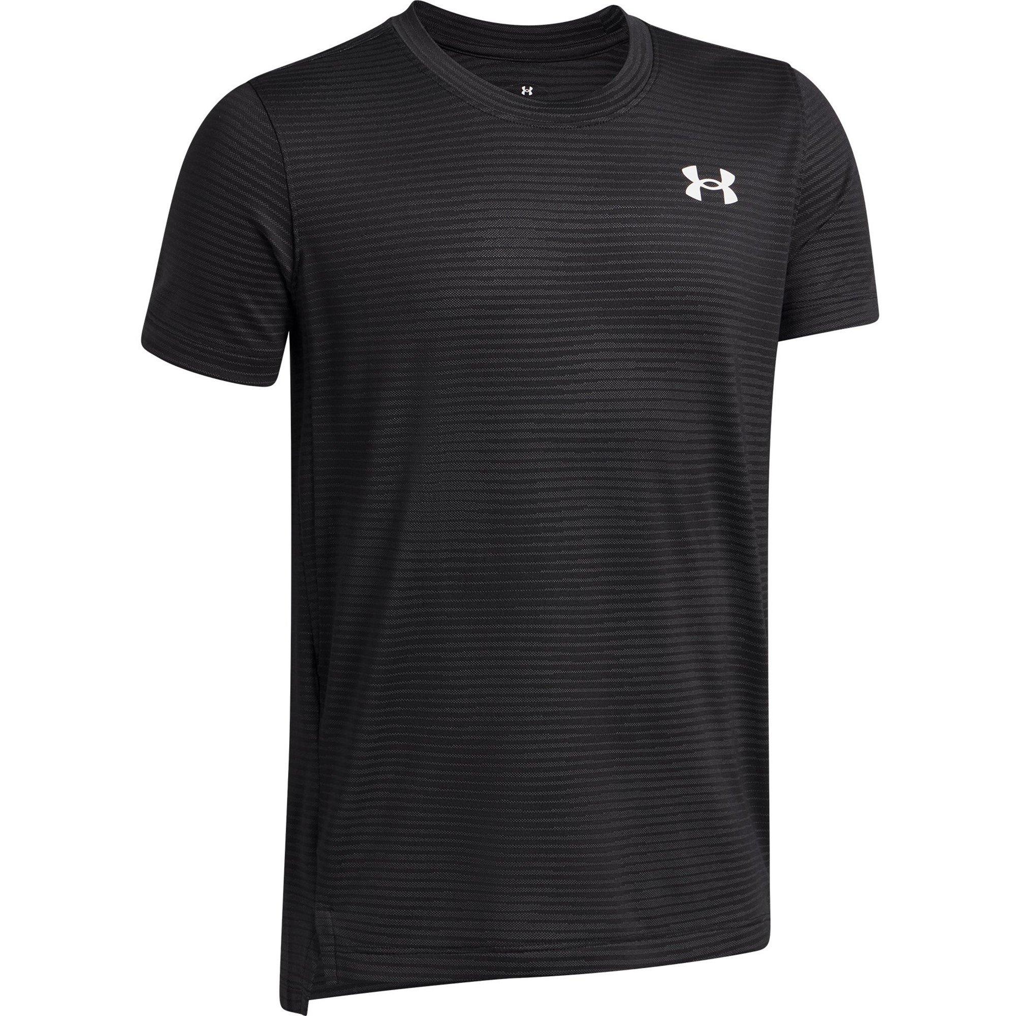 Schwarz/Weiß - Under Armour - Kids' Tech Vent Jacquard Short Sleeve Performance Gym Top - 3