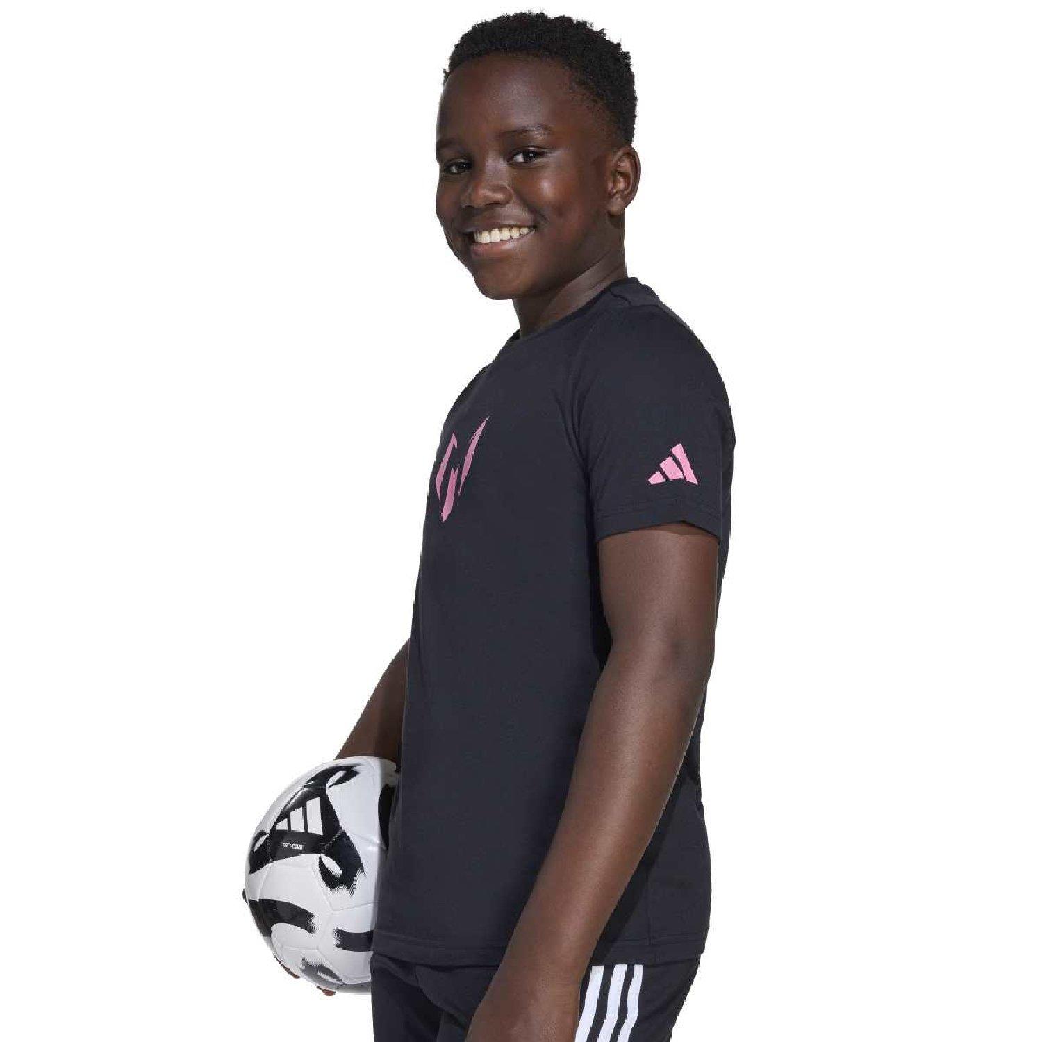 black - adidas - Kids' Messi Graphic Cotton Short-Sleeve T-Shirt - 5