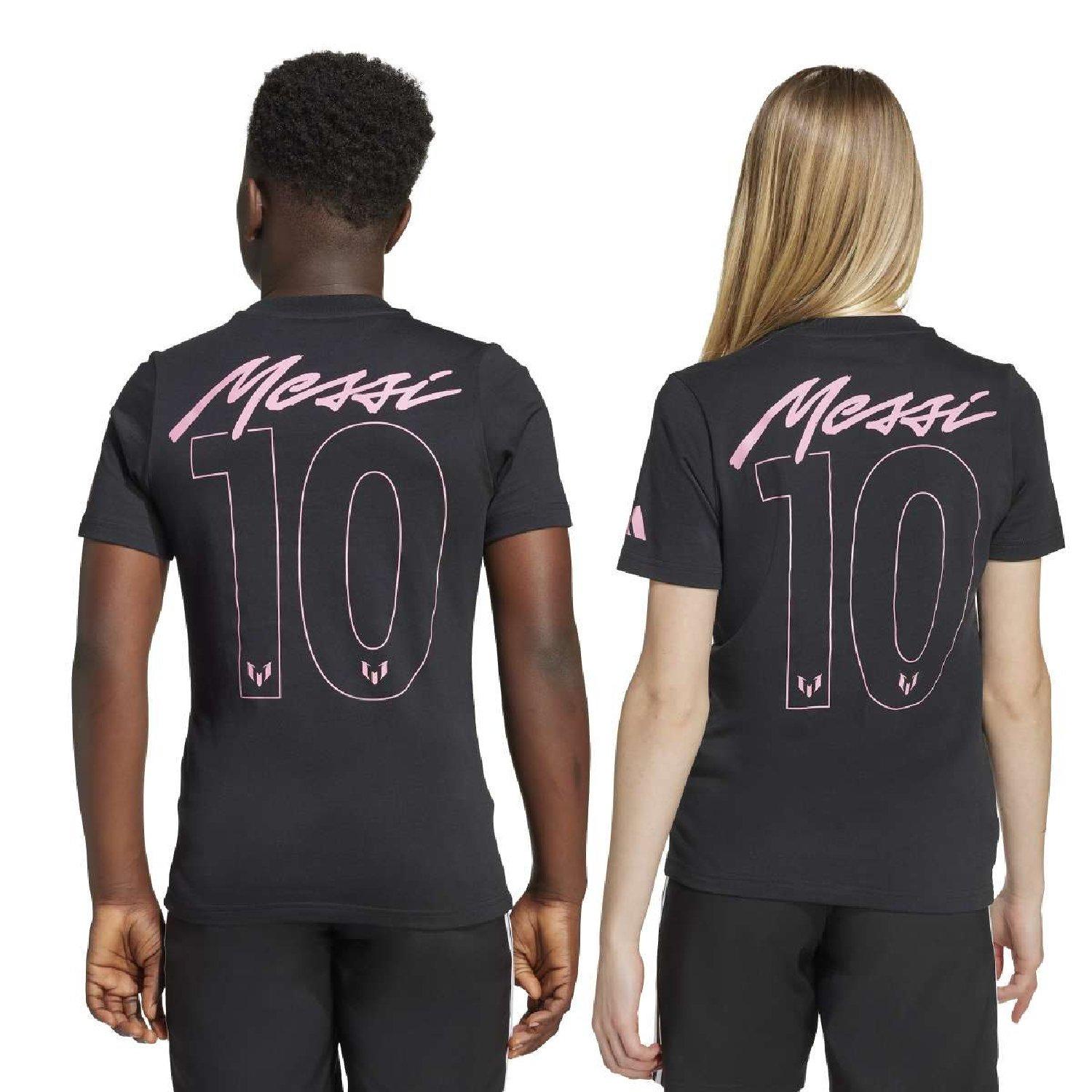 black - adidas - Kids' Messi Graphic Cotton Short-Sleeve T-Shirt - 7