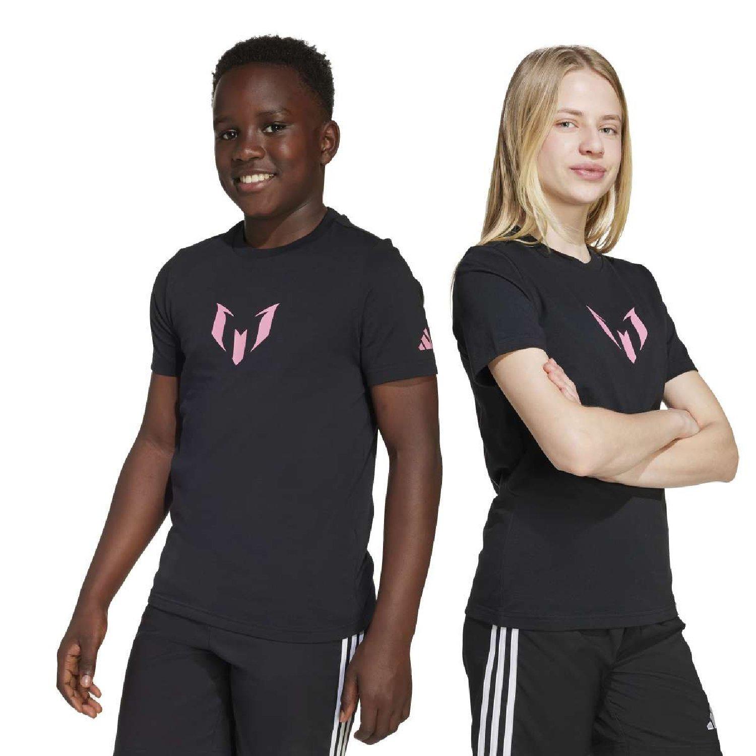 black - adidas - Kids' Messi Graphic Cotton Short-Sleeve T-Shirt - 8
