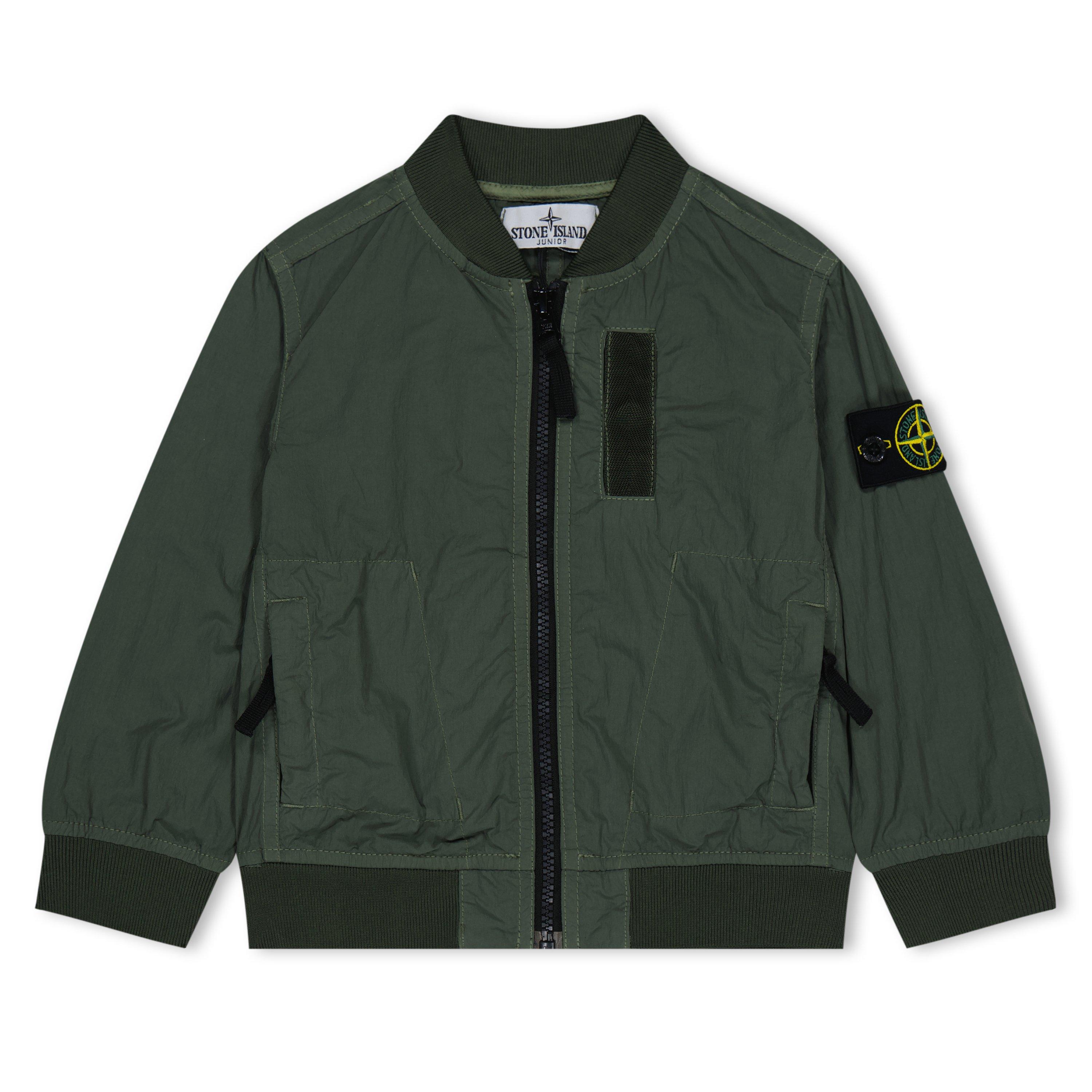Vrd Olva V0058 - Stone Island - Kids' Recycled Cotton Zip Bomber Jacket - 1