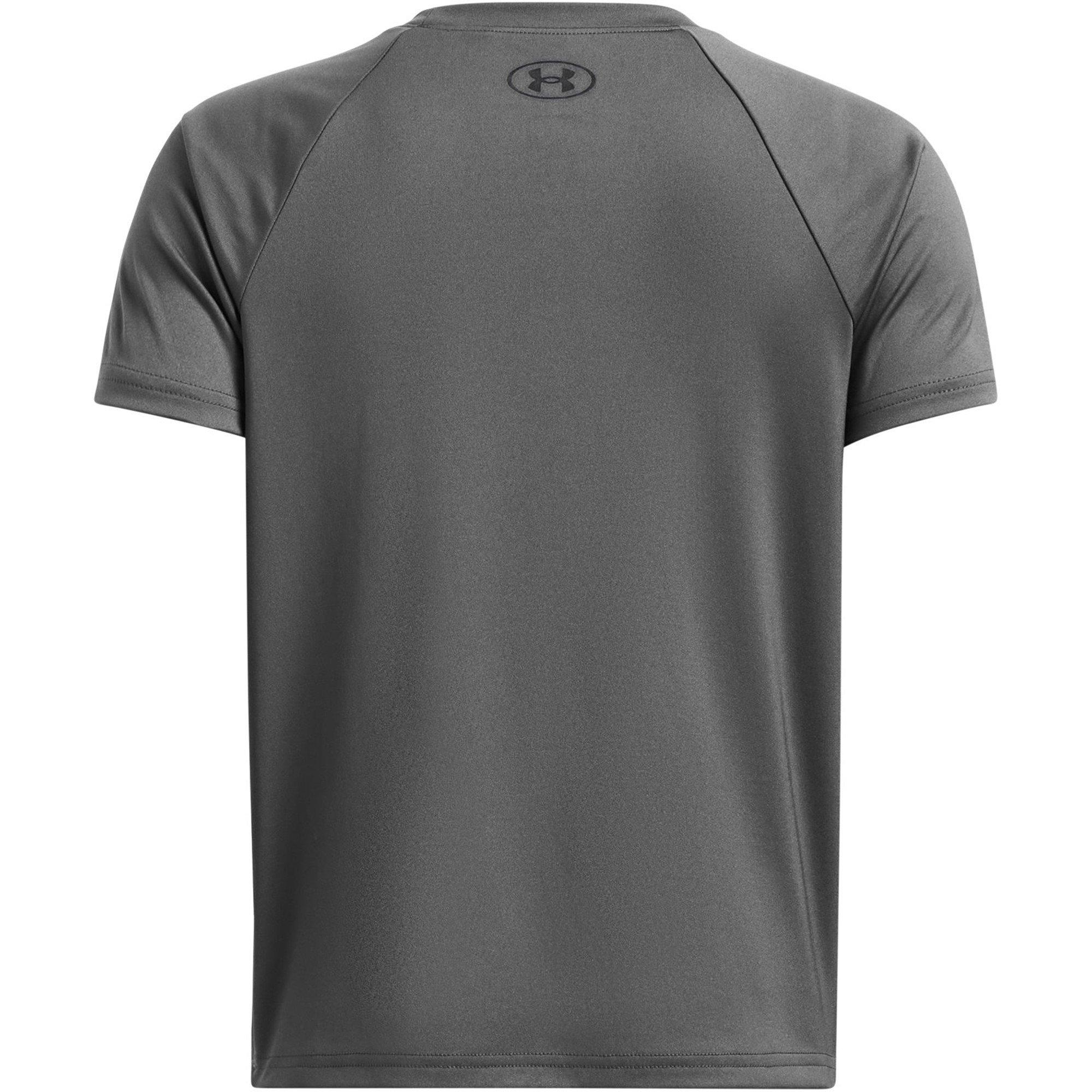 Grå - Under Armour - Under Armour Ua Tech Split Wordmark Ss Gym Top Boys - 2
