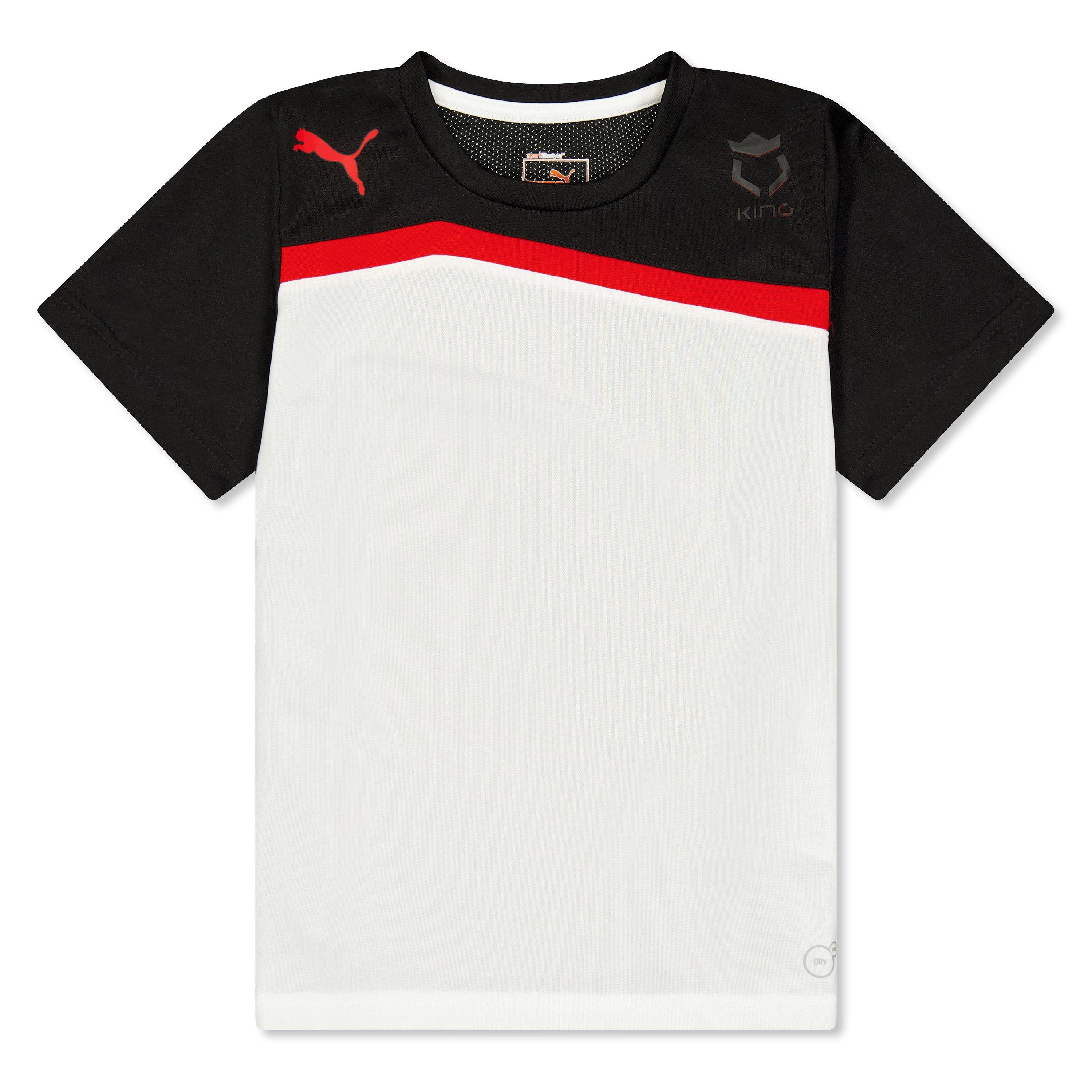 Hvid - Puma - Unisex Kids' King Training Short Sleeve Performance Gym Top - 1