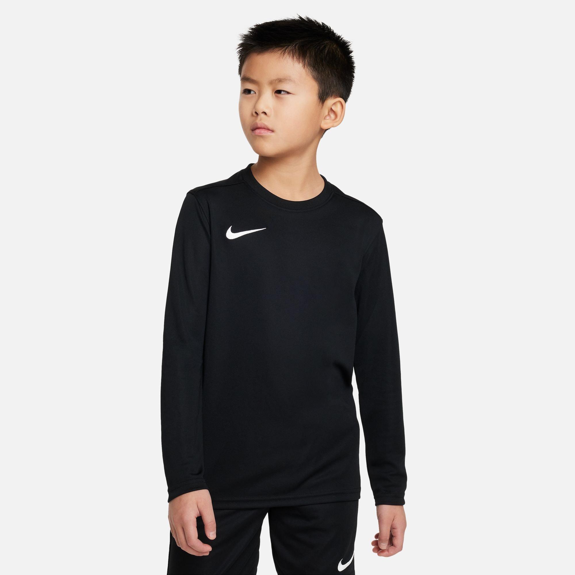 Black - Nike - Kids' Park VII Long-Sleeve Dri-FIT T-Shirt - 3