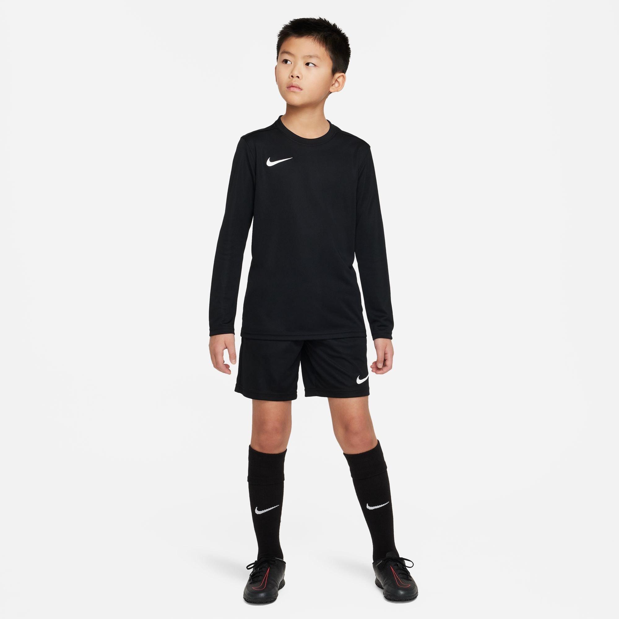 Black - Nike - Kids' Park VII Long-Sleeve Dri-FIT T-Shirt - 6