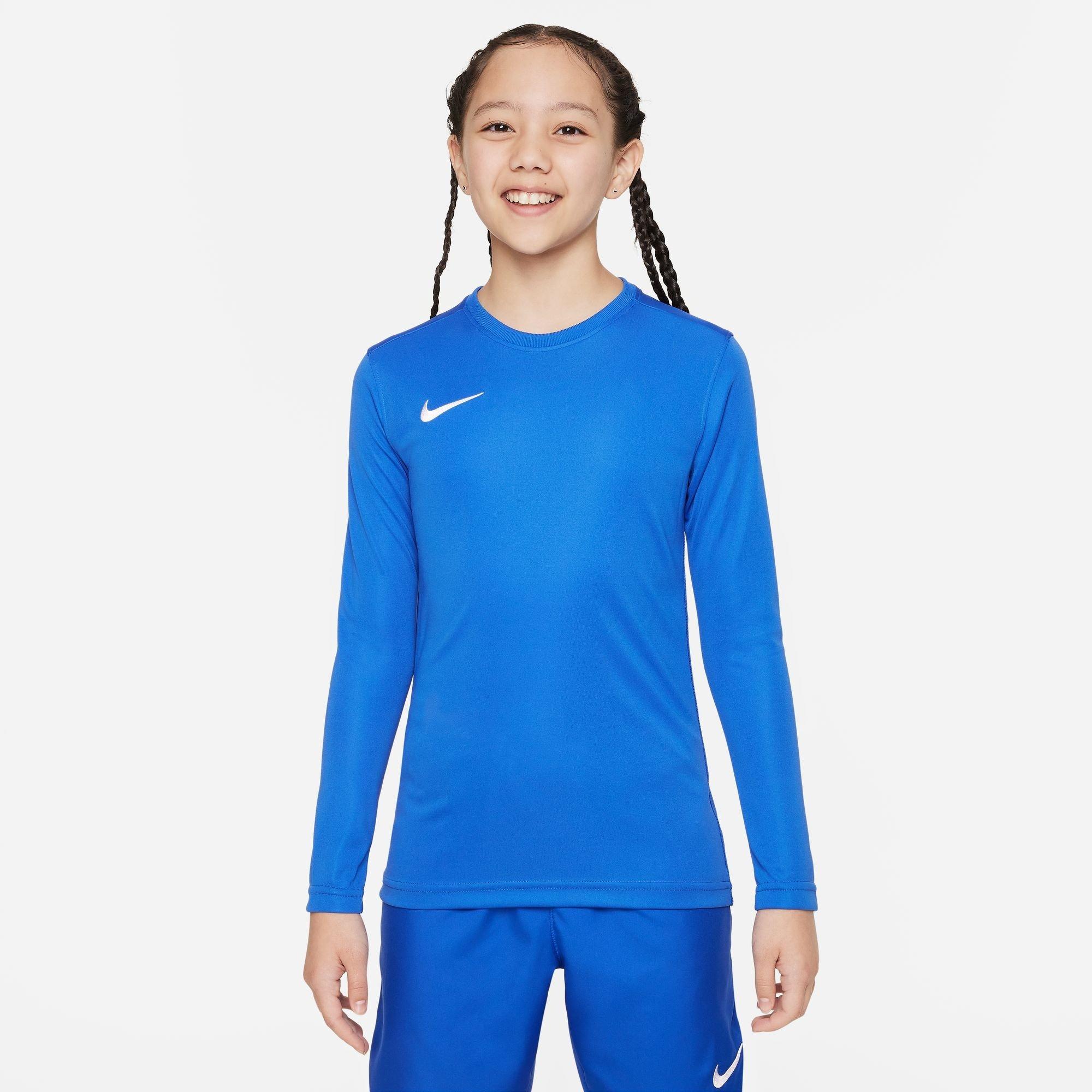 Azul - Nike - Kids' Park VII Long-Sleeve Dri-FIT T-Shirt - 3