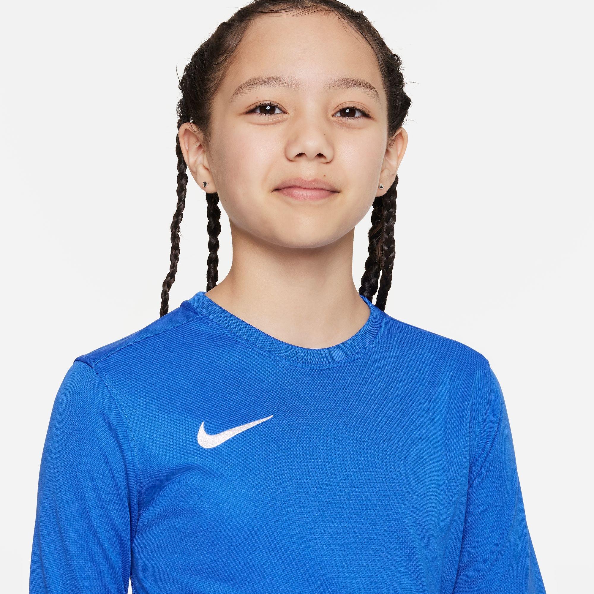 Azul - Nike - Kids' Park VII Long-Sleeve Dri-FIT T-Shirt - 5