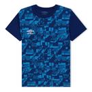 Hoodie mit Blitz-Print Schwarz - Umbro - TEEN crew-neck T-shirt Blau - 1