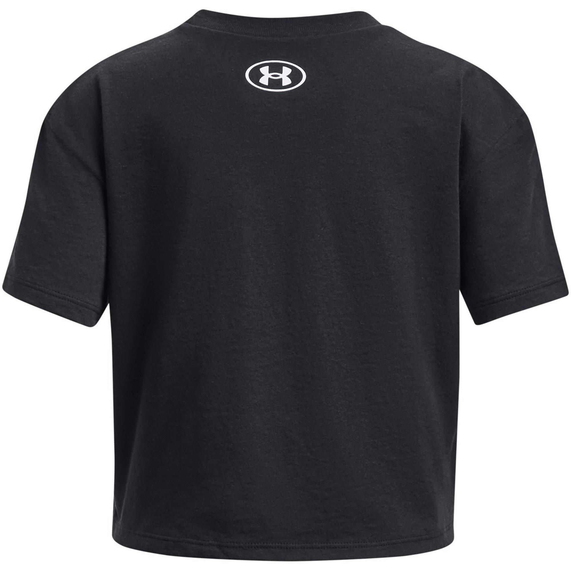 Black - Under Armour - Cropped Short-Sleeve Performance Gym Top - 2