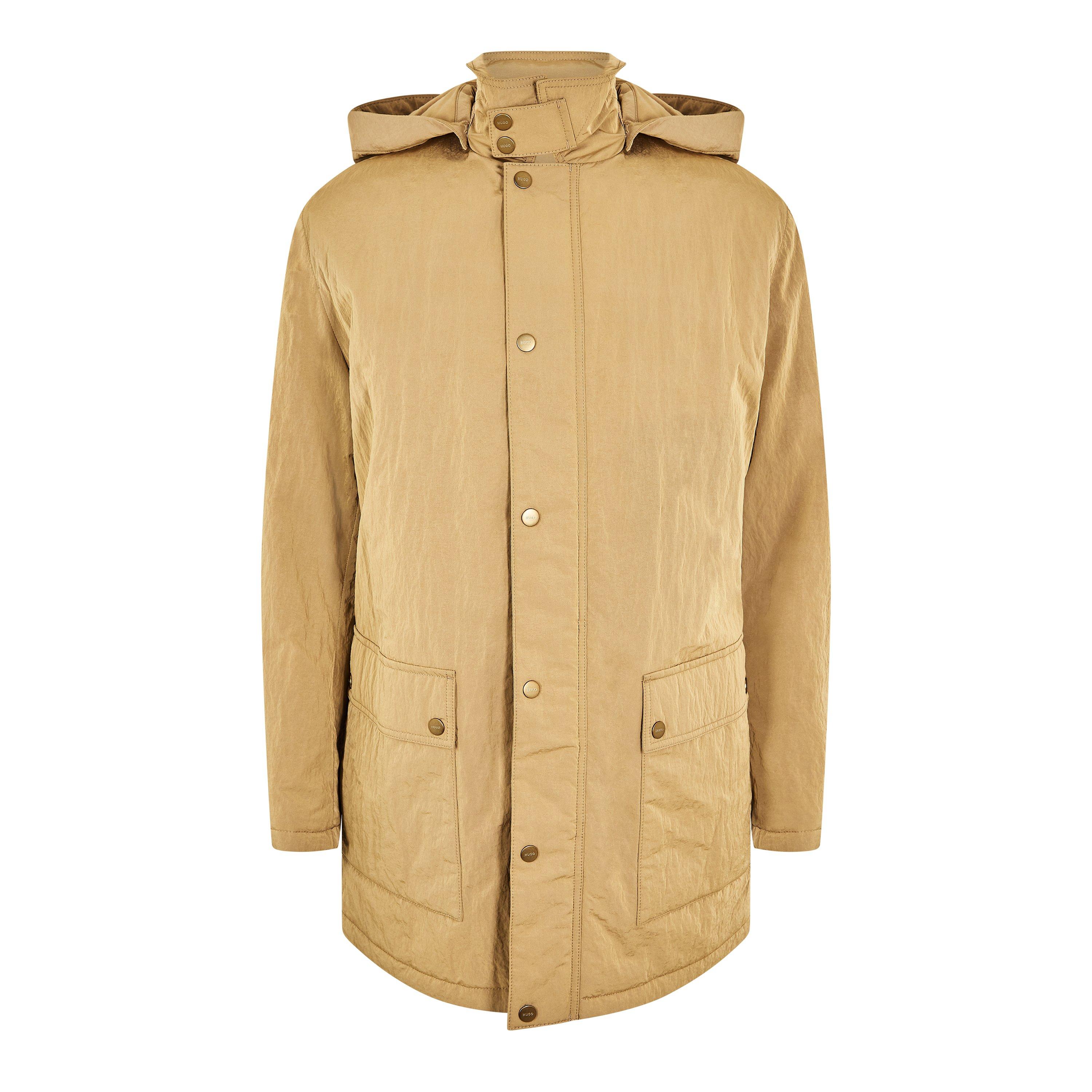 Hugo Men's Rain Anorak - Open Brown - S