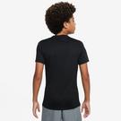 Noir/Argent - Nike - Miler Big Kids' (Boys') Short-Sleeve Training Top - 2