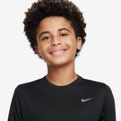 Noir/Argent - Nike - Miler Big Kids' (Boys') Short-Sleeve Training Top - 3