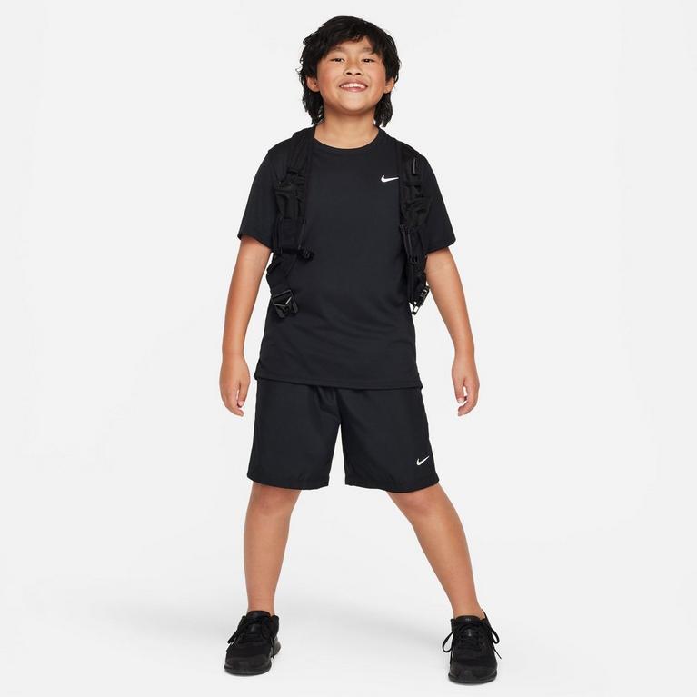 Noir/Argent - Nike - Miler Big Kids' (Boys') Short-Sleeve Training Top - 4