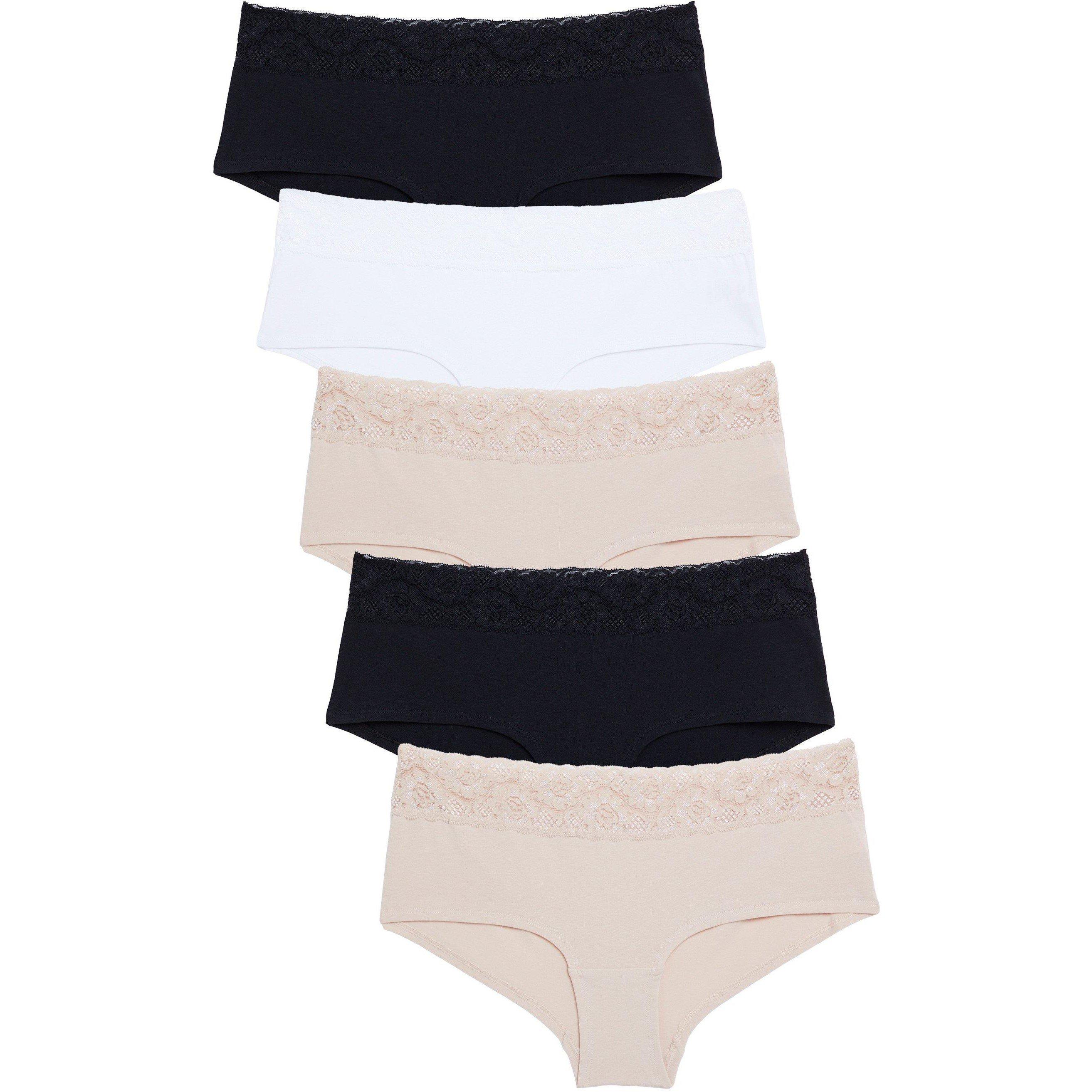 Be You 5 Pack Lace Trim Underwear Shorts