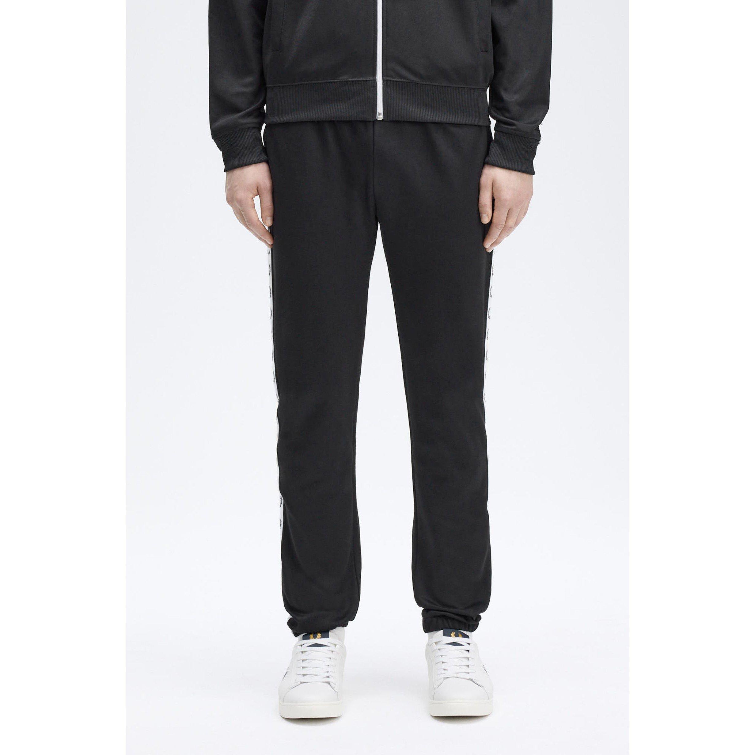 Black 102 - Fred Perry - Men's Taped Poly Tracksuits - 3