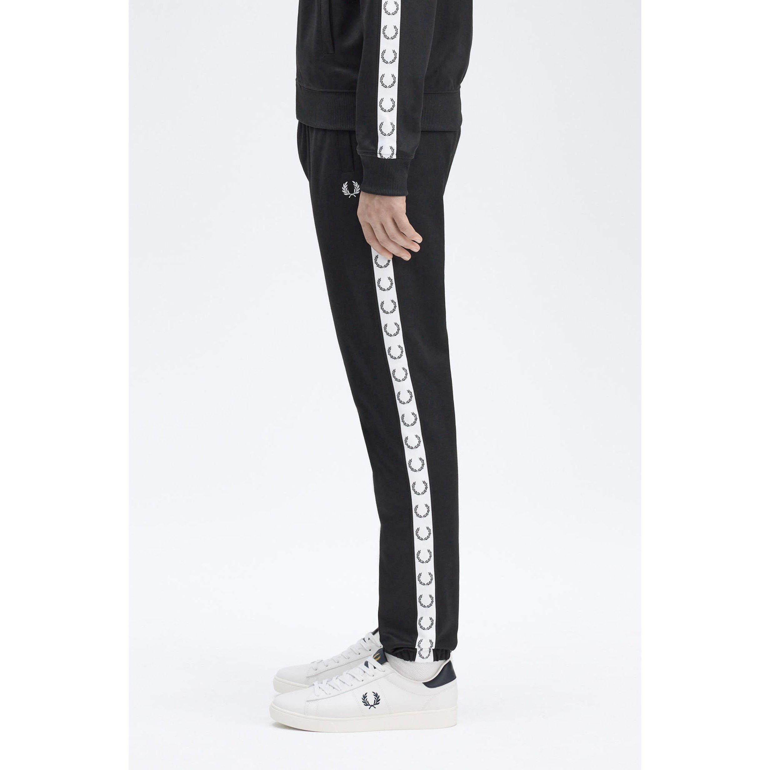Black 102 - Fred Perry - Men's Taped Poly Tracksuits - 4
