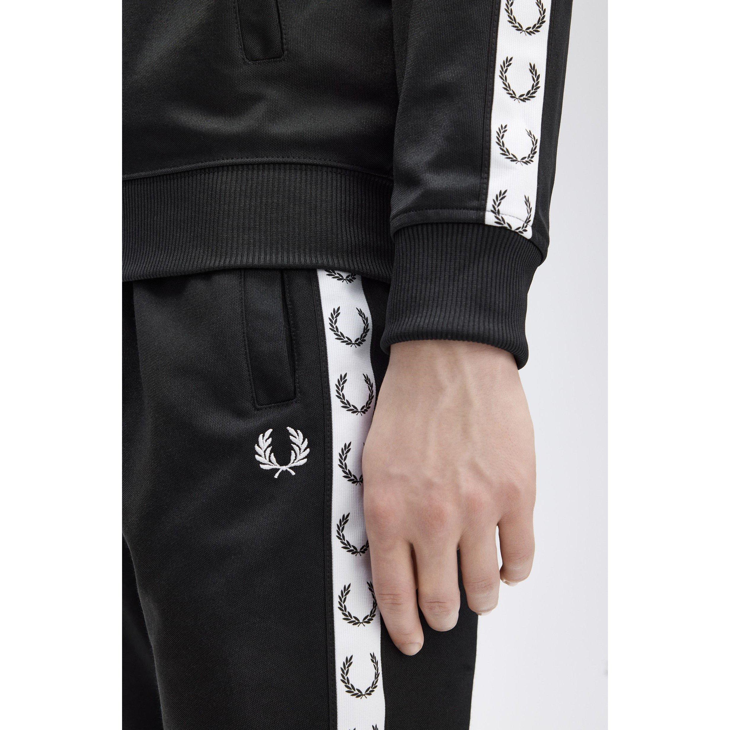 Black 102 - Fred Perry - Men's Taped Poly Tracksuits - 5