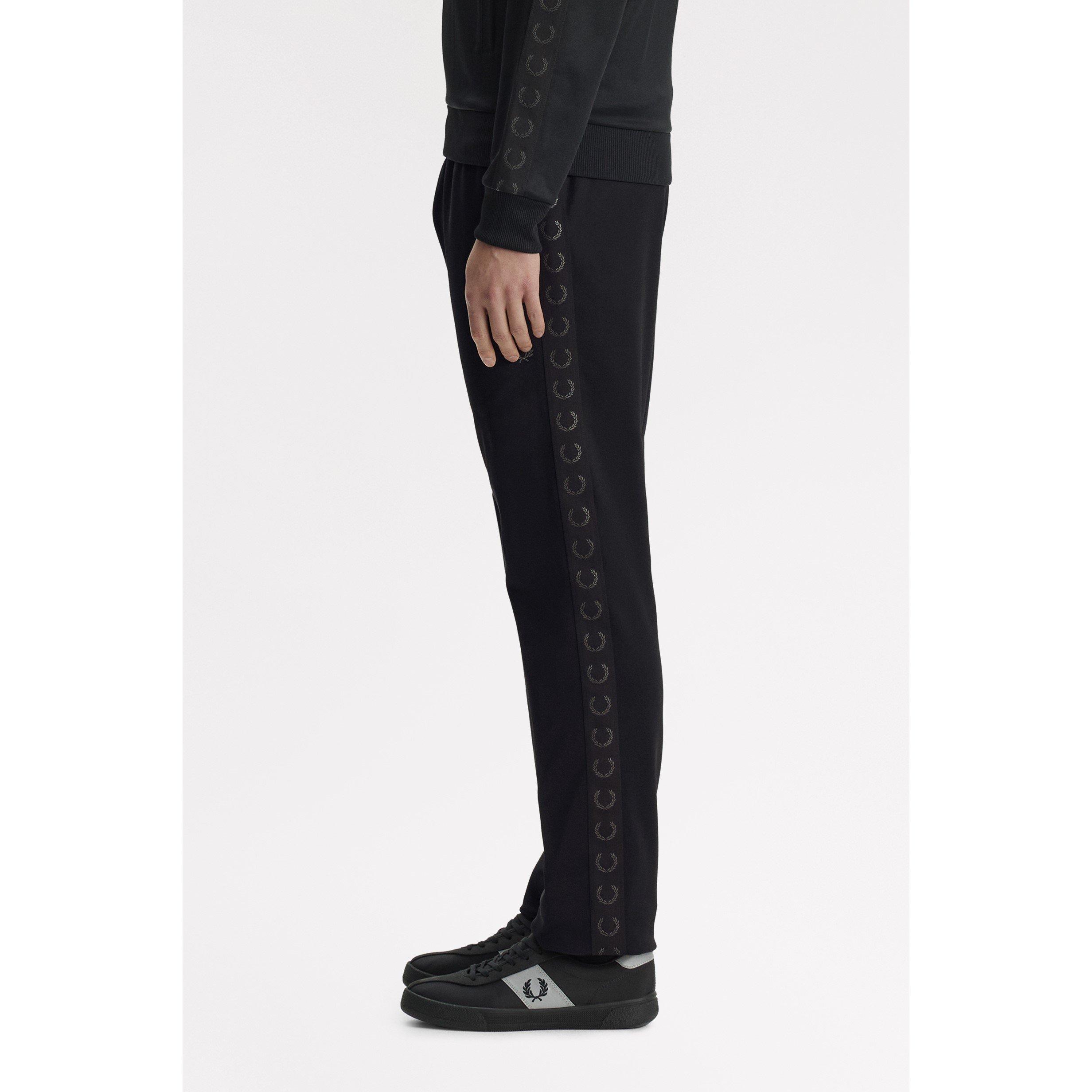 Black 102 - Fred Perry - Men's Taped Poly Tracksuits - 4