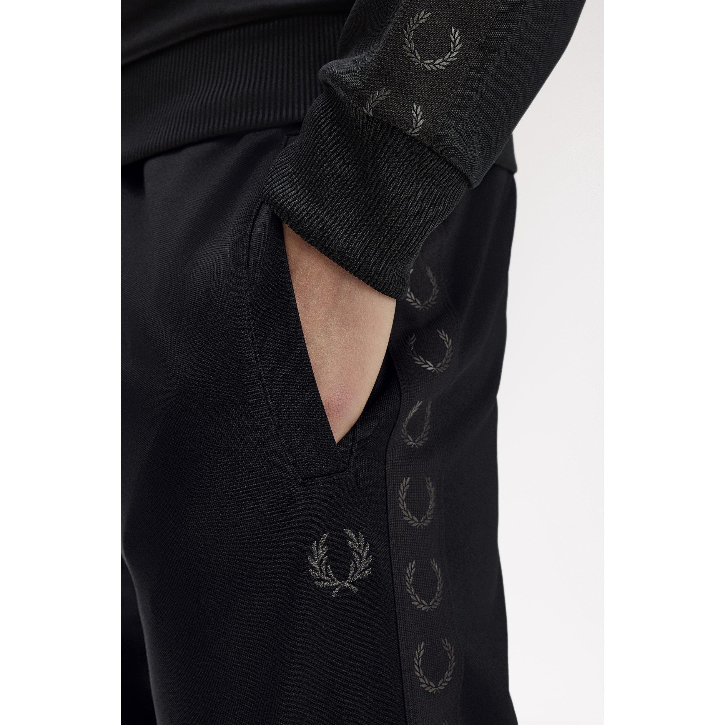 Black 102 - Fred Perry - Men's Taped Poly Tracksuits - 5