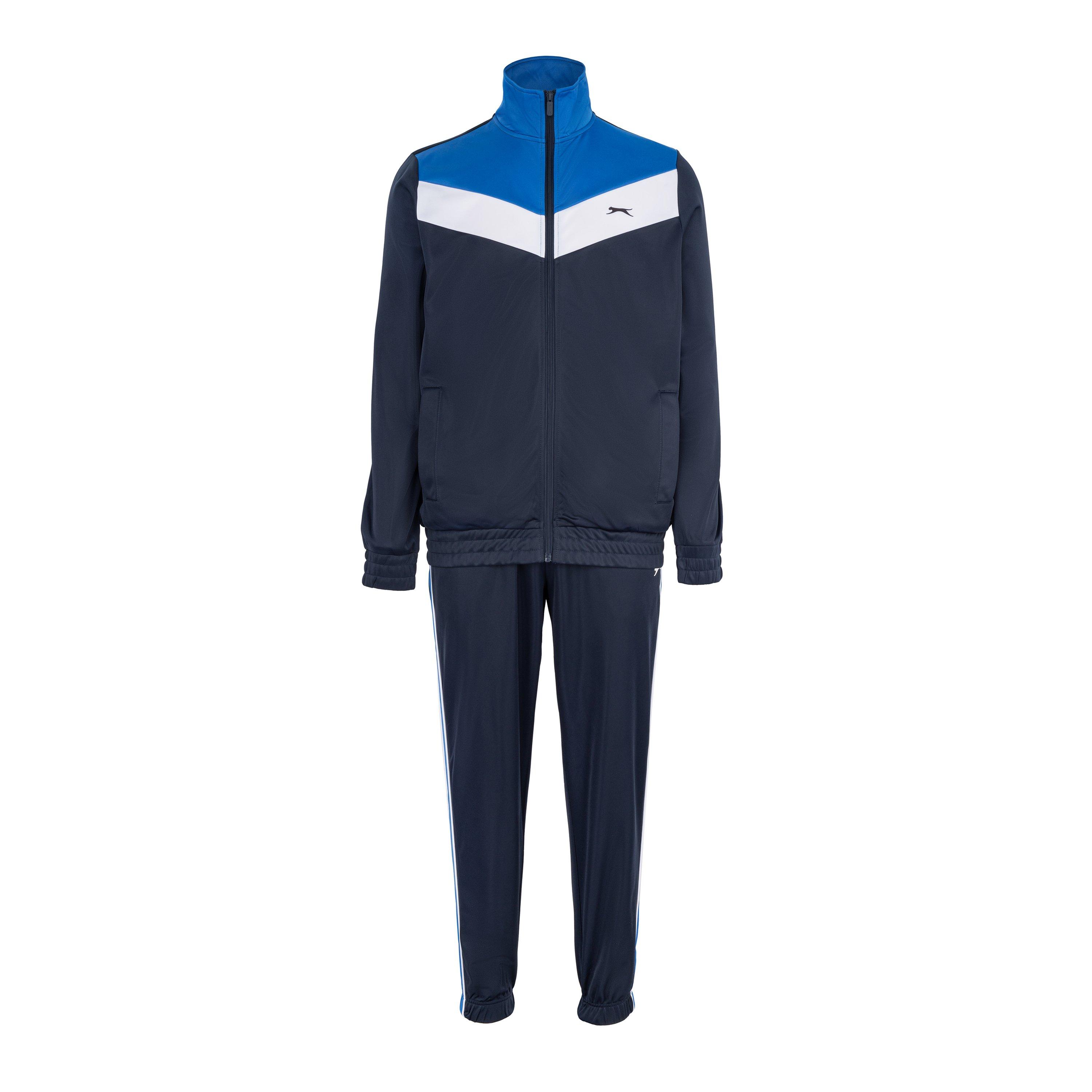 Slazenger Men's Polyester Tracksuit - Nvy/Wht/Royal - 3XL