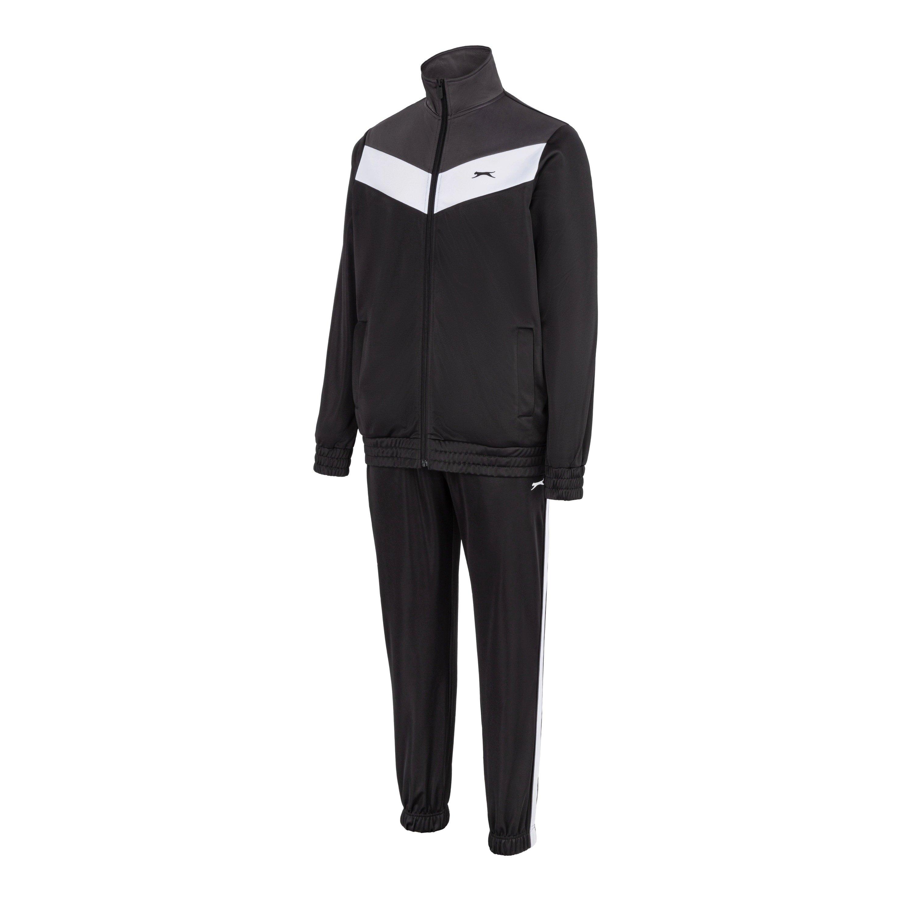 Sort/Grå/Hvid - Slazenger - Polyester Tracksuit Mens - 11