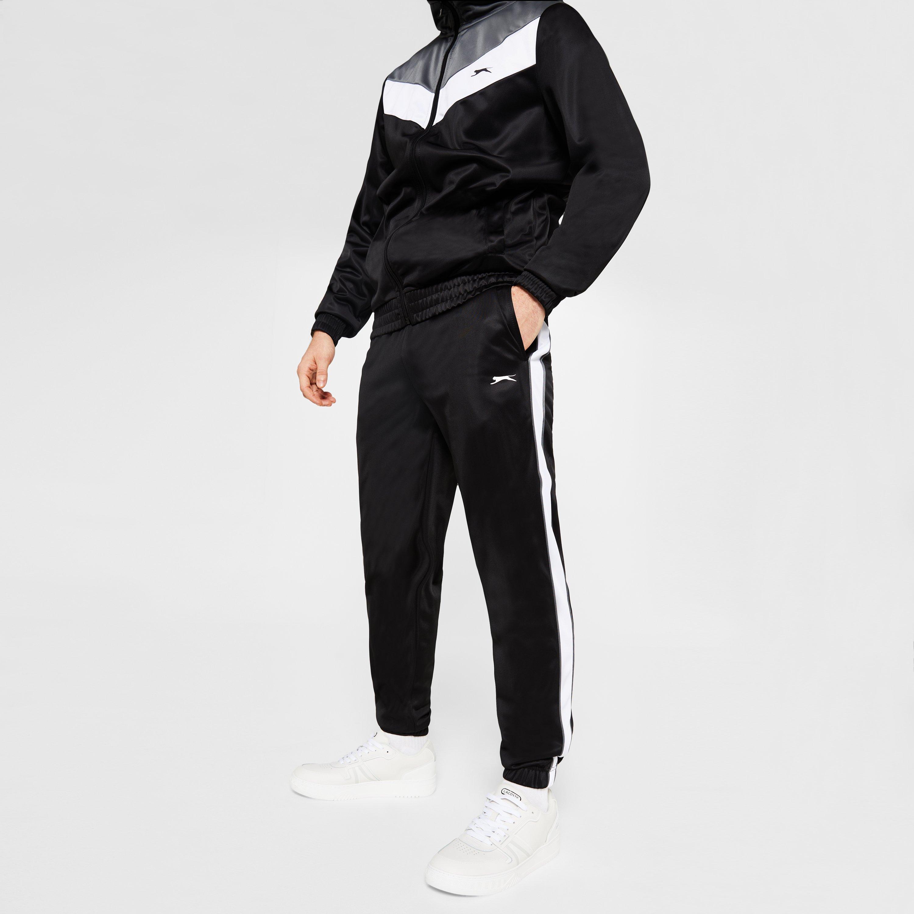 Sort/Grå/Hvid - Slazenger - Polyester Tracksuit Mens - 3