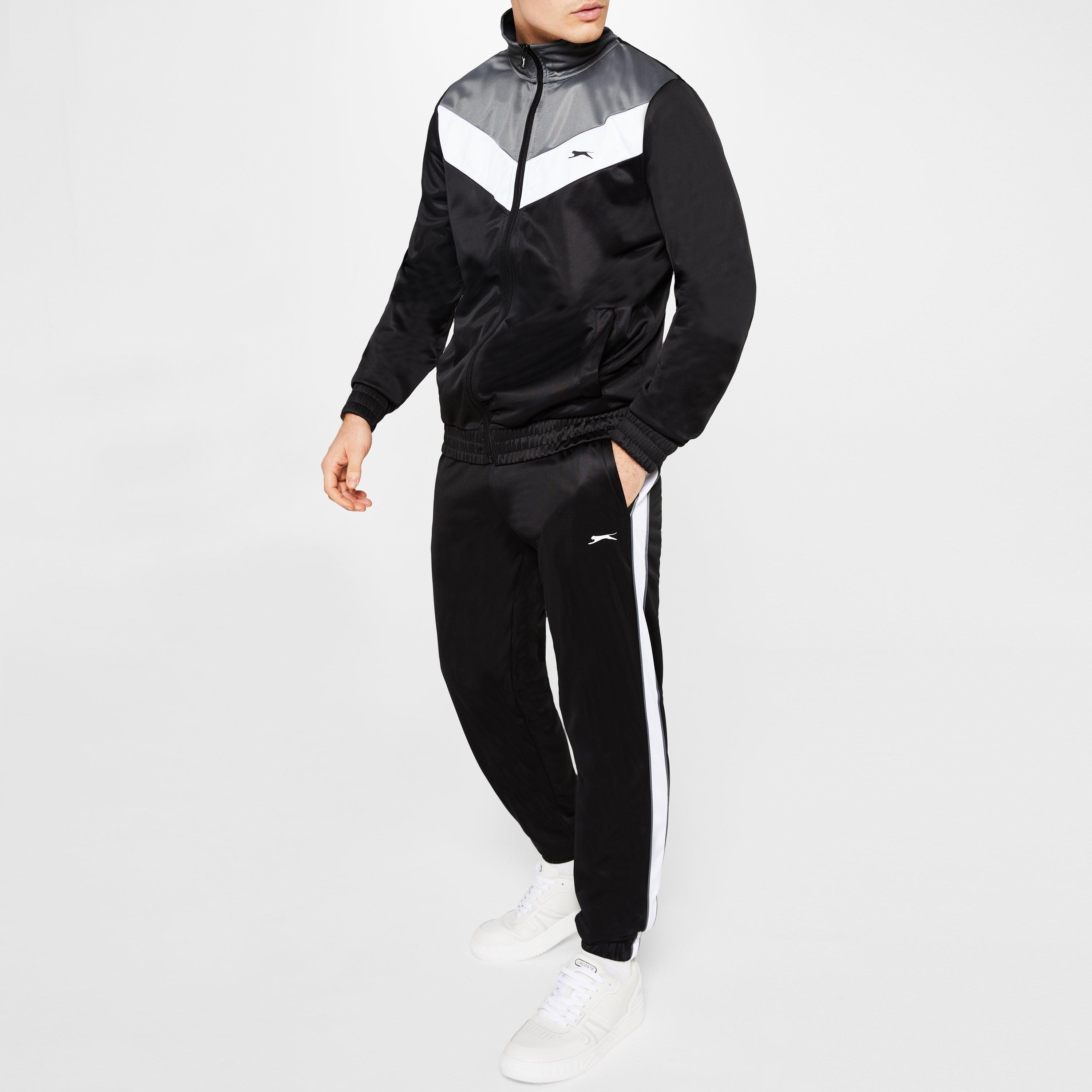 Sort/Grå/Hvid - Slazenger - Polyester Tracksuit Mens - 6