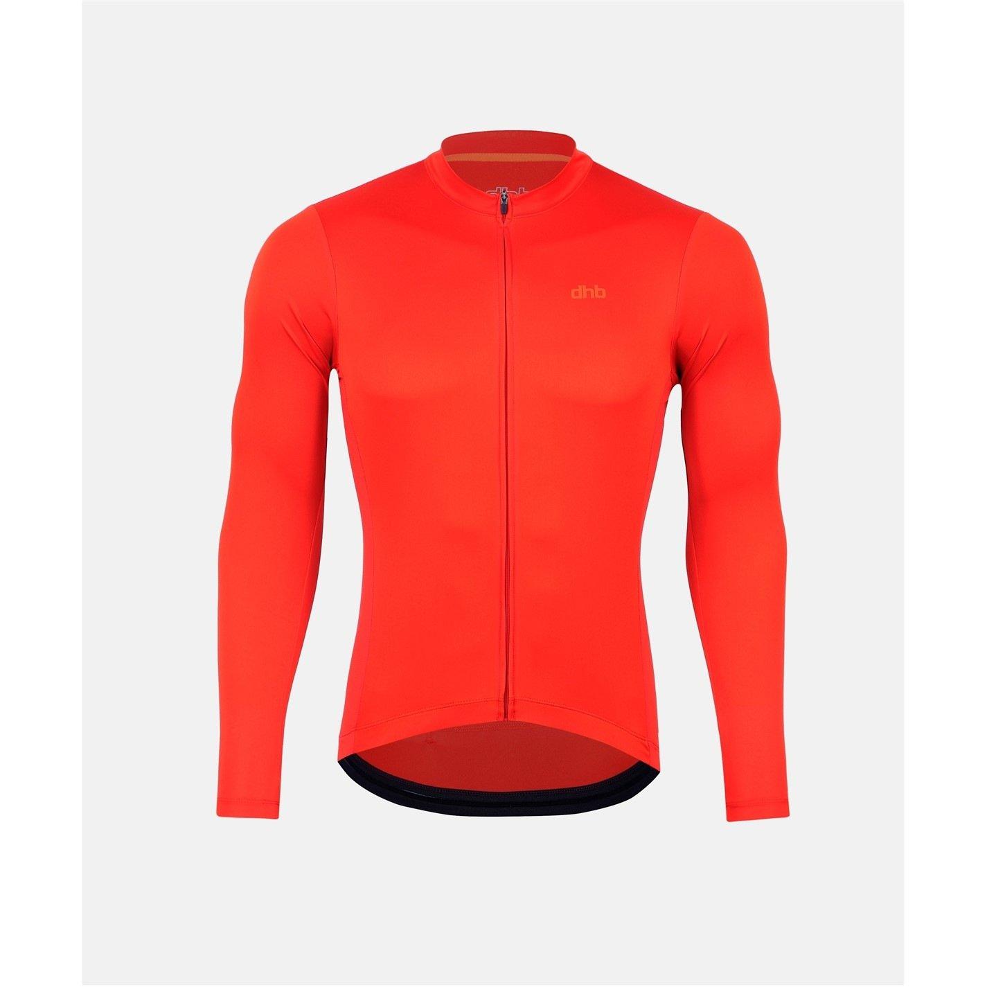 Dhb Men's Long Sleeve Jersey - Firey Red - Large