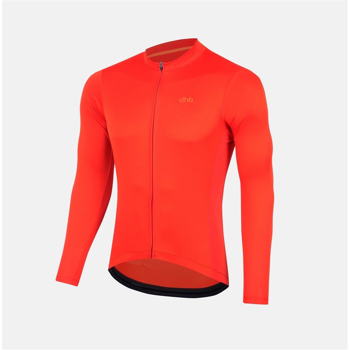 Firey Red - Dhb - Long Sleeve Jersey Mens - 3