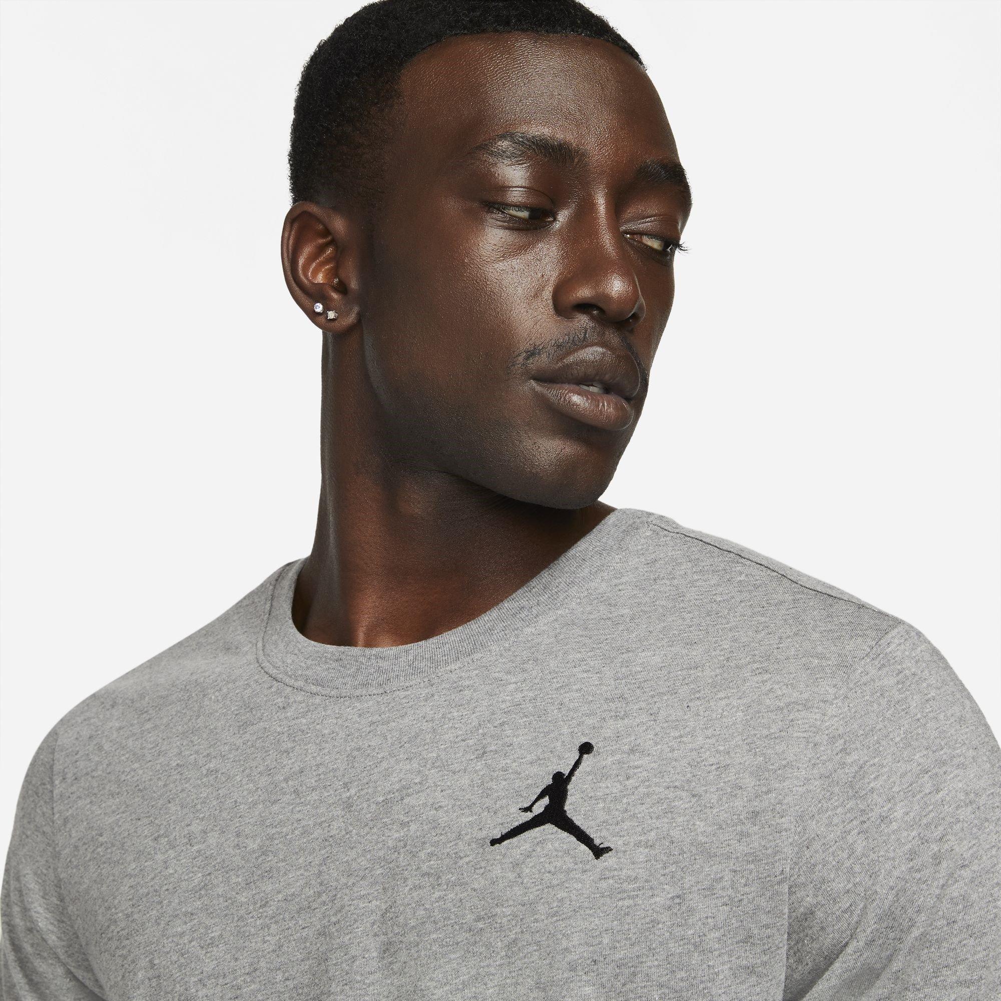Sivo - Air Jordan - Air Jumpman Men's Short-Sleeve Crew T Shirt - 3