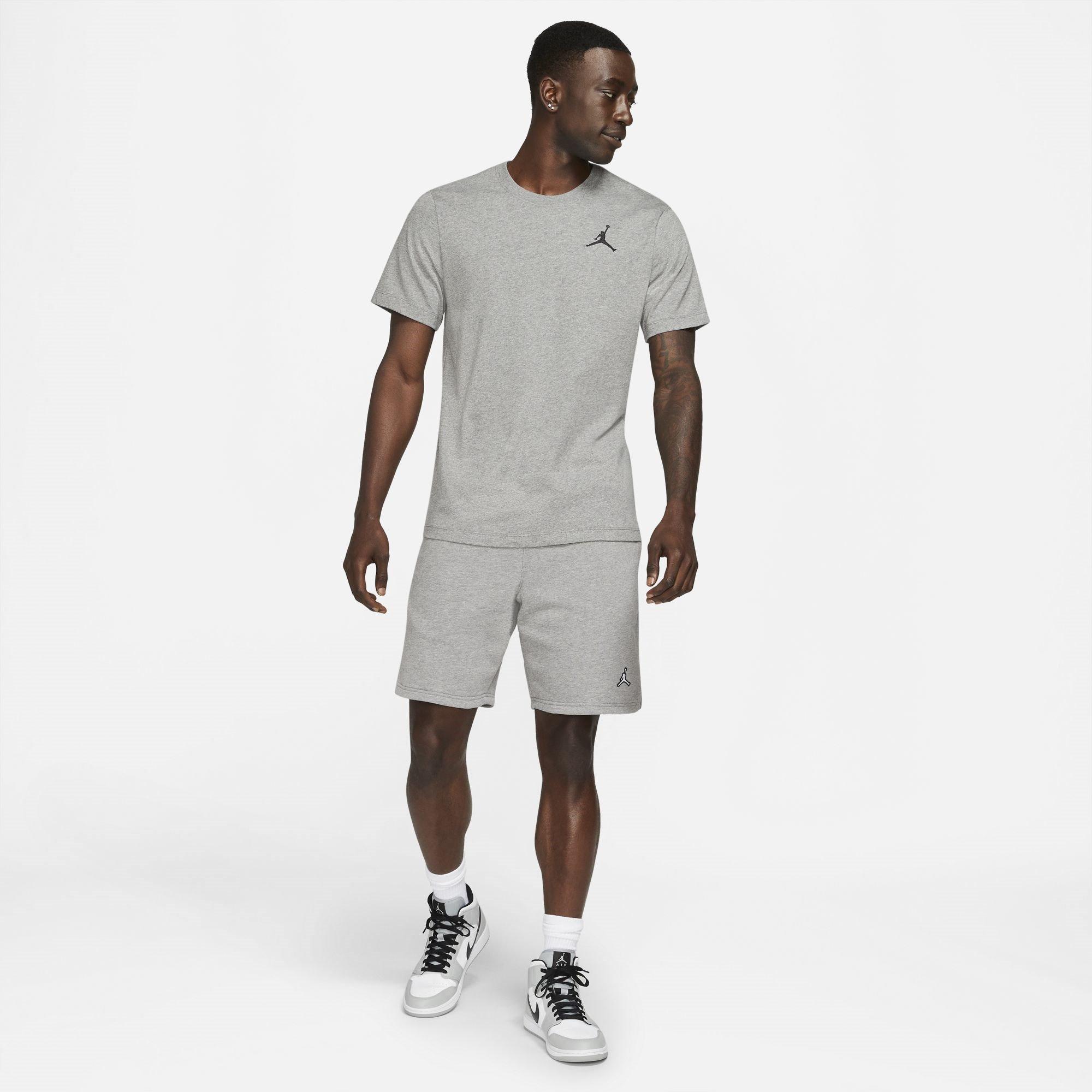 Sivo - Air Jordan - Air Jumpman Men's Short-Sleeve Crew T Shirt - 4