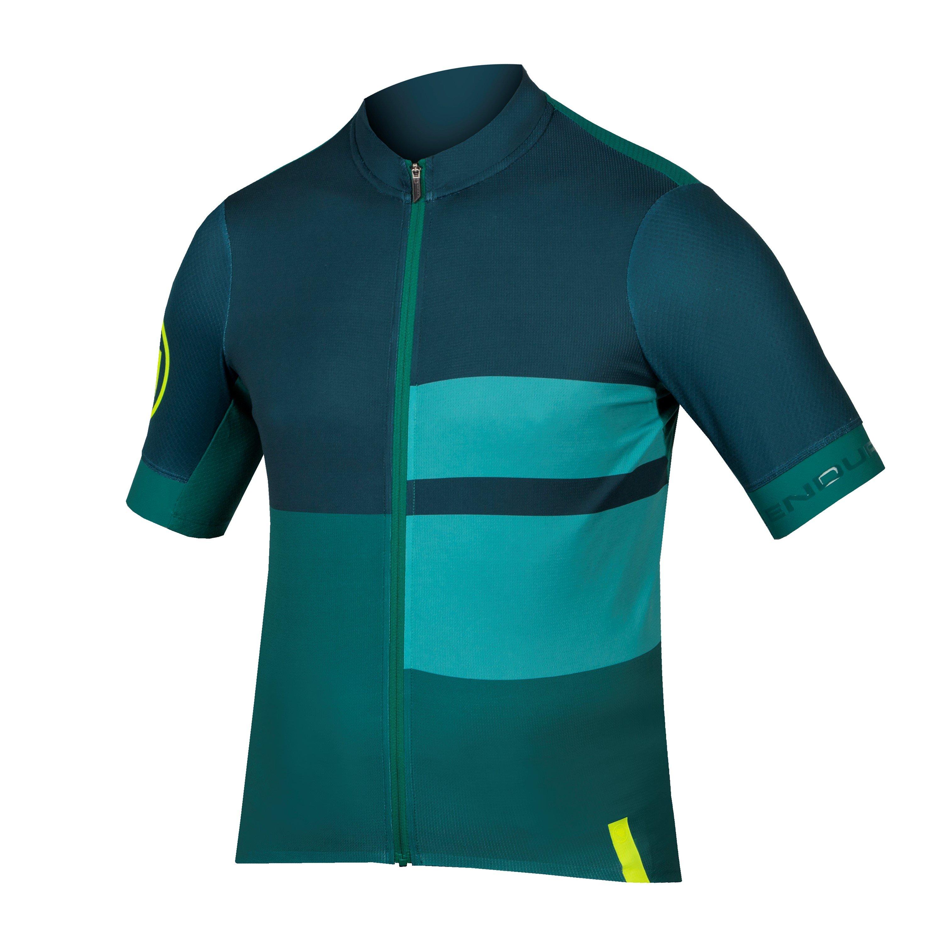 Emerald Green - Endura - FS260 Print Short Sleeve Jersey Mens - 1