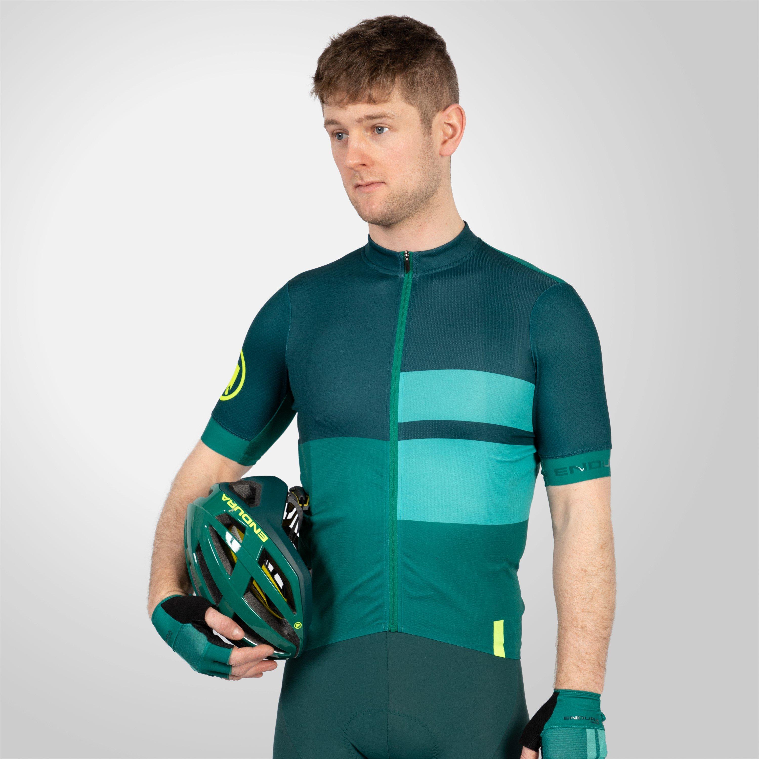 Emerald Green - Endura - FS260 Print Short Sleeve Jersey Mens - 2