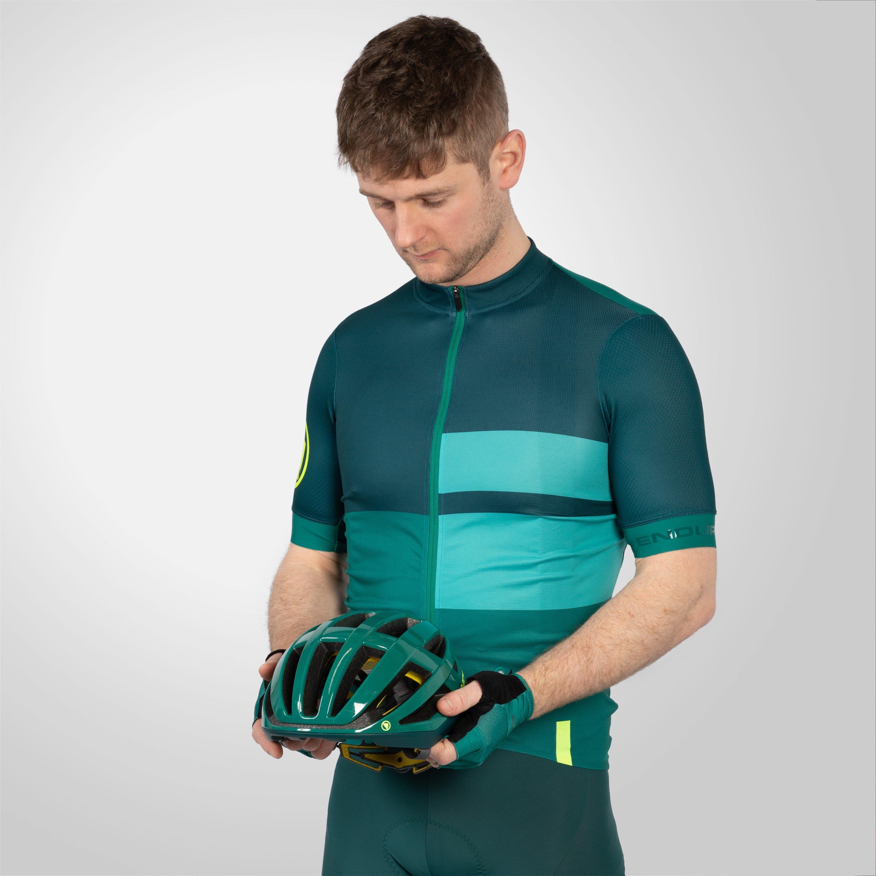 Emerald Green - Endura - FS260 Print Short Sleeve Jersey Mens - 4