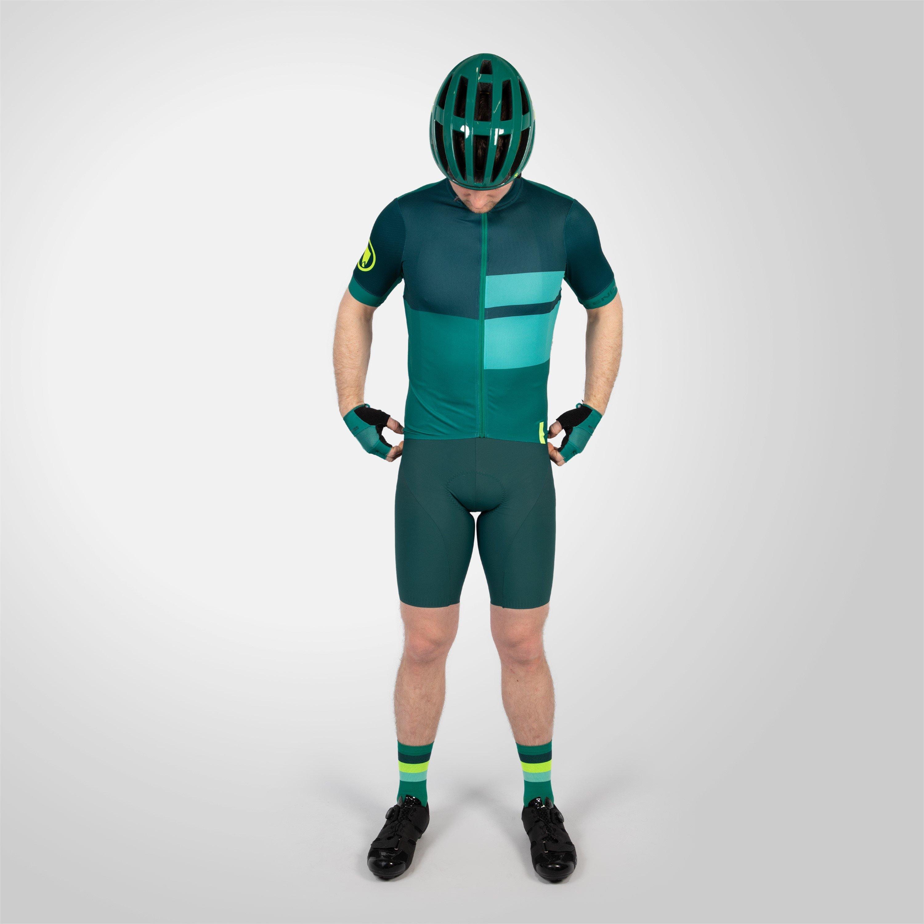 Emerald Green - Endura - FS260 Print Short Sleeve Jersey Mens - 6