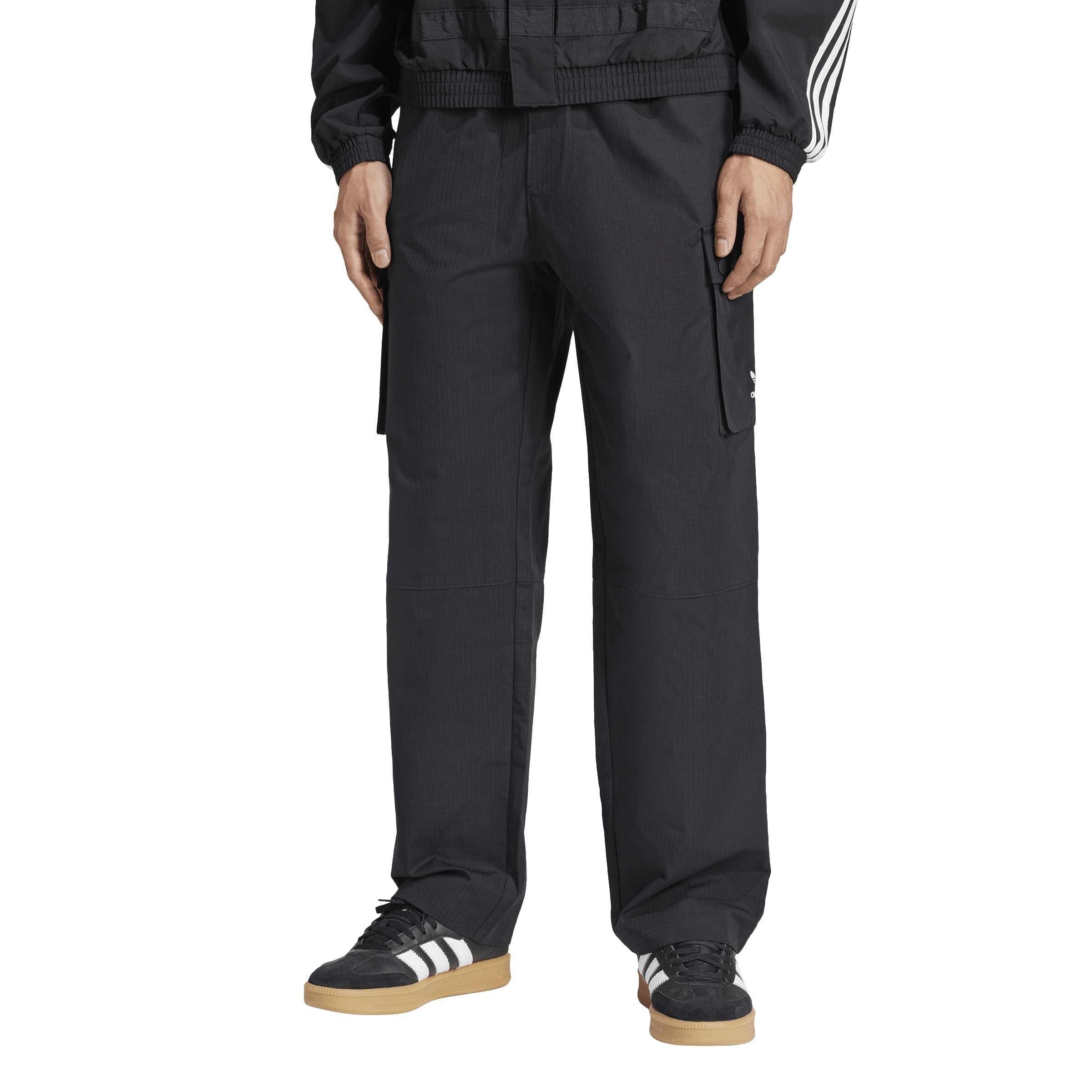 Black - adidas - Men's Script Cargo Tracksuit Bottom - 2