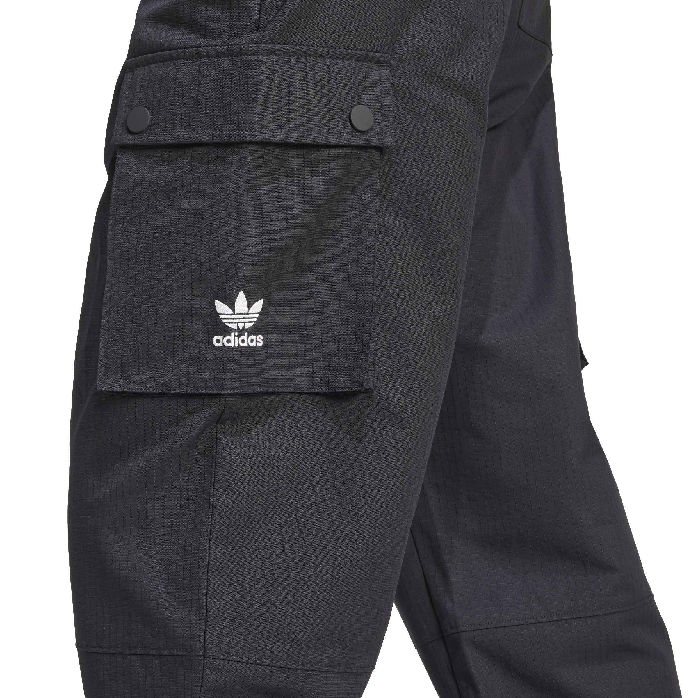 Black - adidas - Men's Script Cargo Tracksuit Bottom - 4