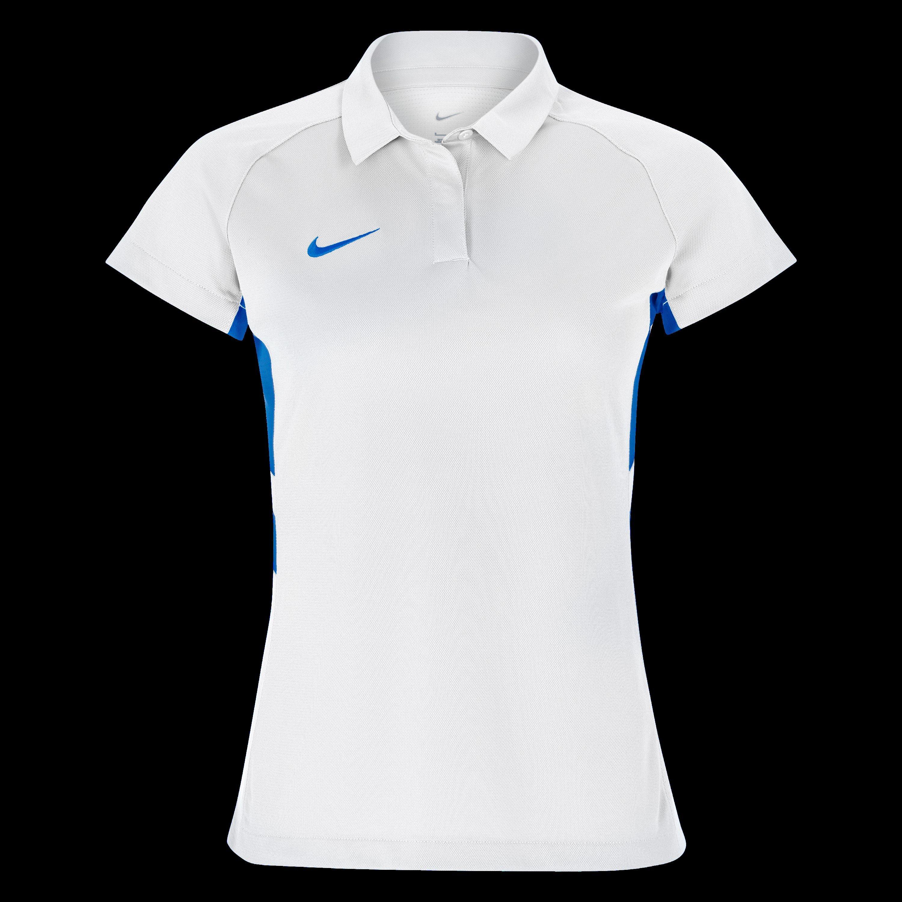 Nike Women's Hockey Polo Shirt - White/Ryl Blue - 12 (M)