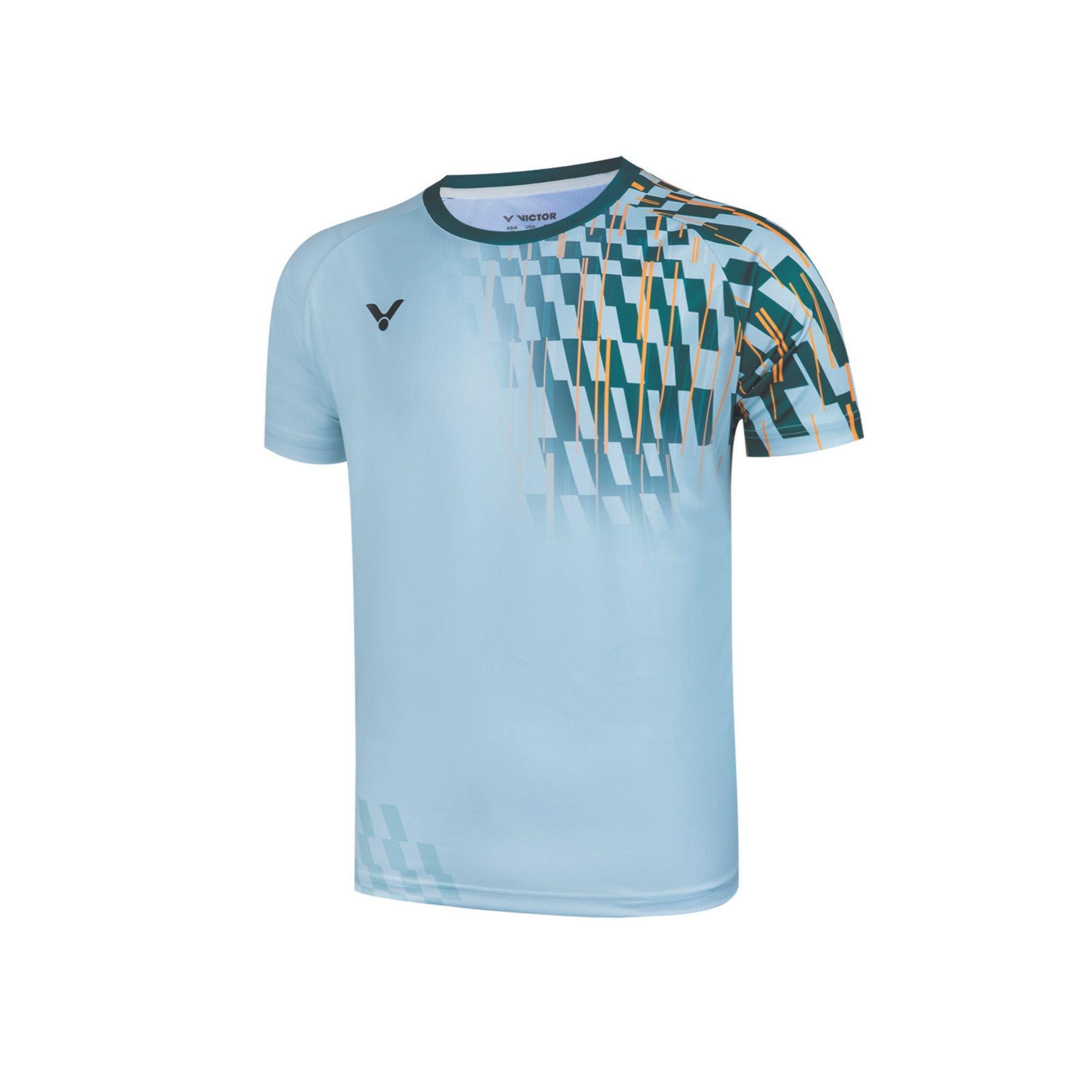 Light Blue - Victor - Tournament Badminton Jersey Mens - 2