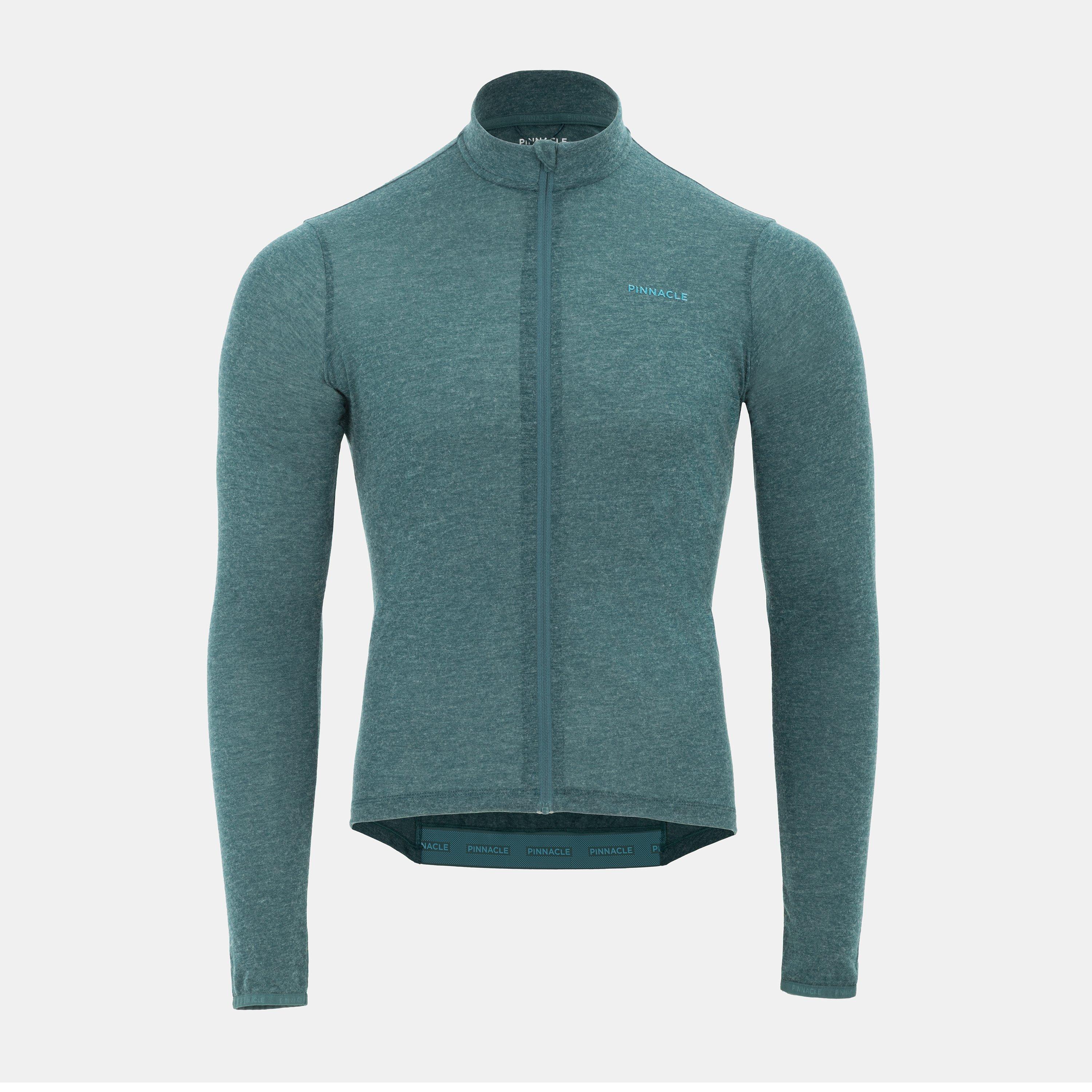 Green Marl - Pinnacle - Merino Zip Thru Jersey Mens - 1
