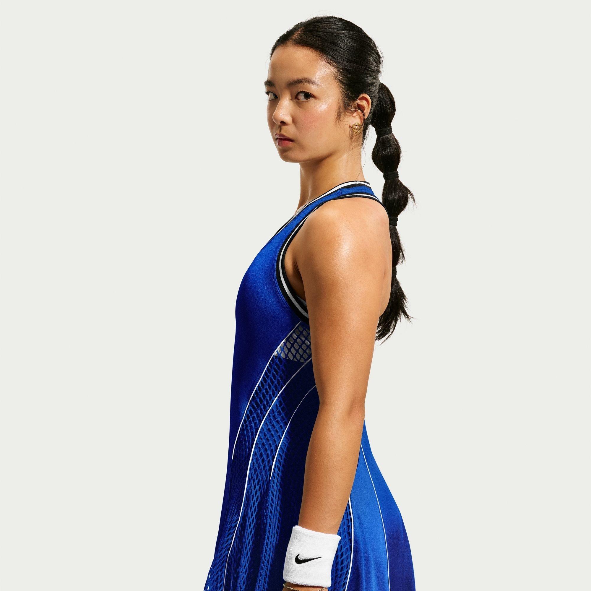 Royal/White - Nike - Women's Slam Tennis Dress - 2